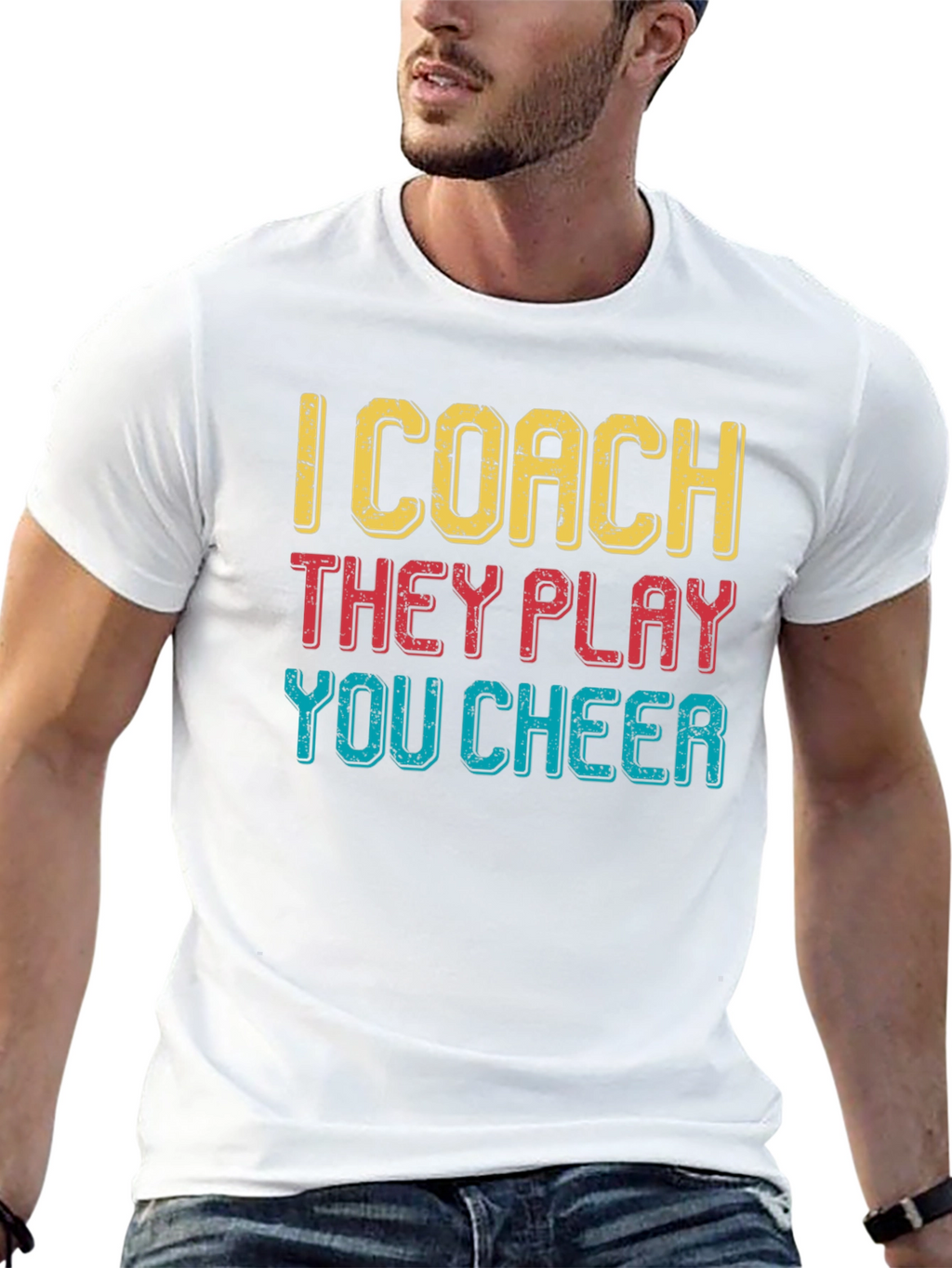 I Coach They Play You Cheer T-Shirt