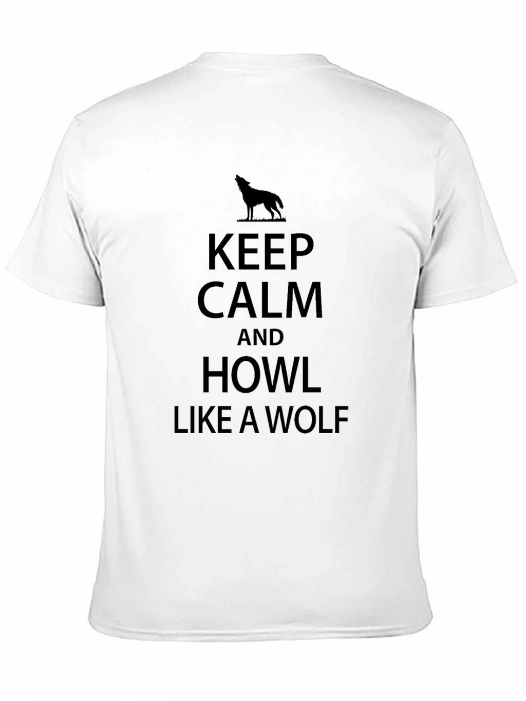 Keep Calm Howl Like a Wolf Black T-Shirt