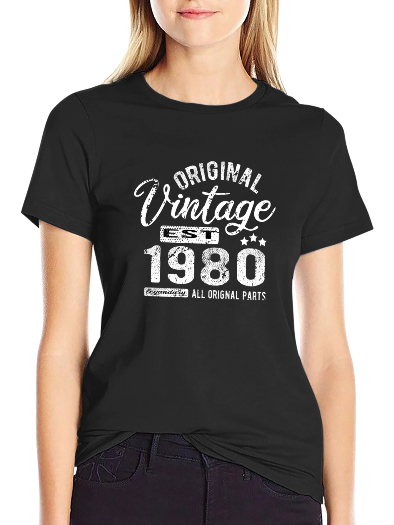 Original Vintage EST 1980 Black T-Shirt