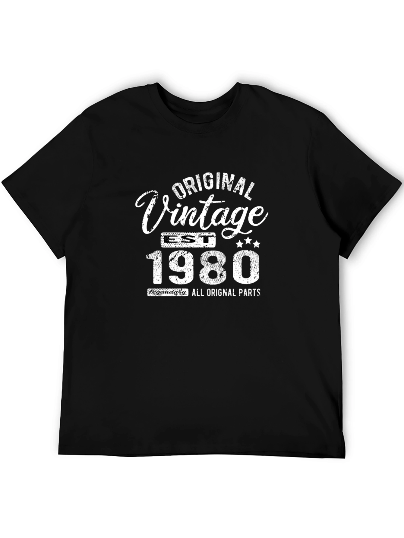 Original Vintage EST 1980 Black T-Shirt