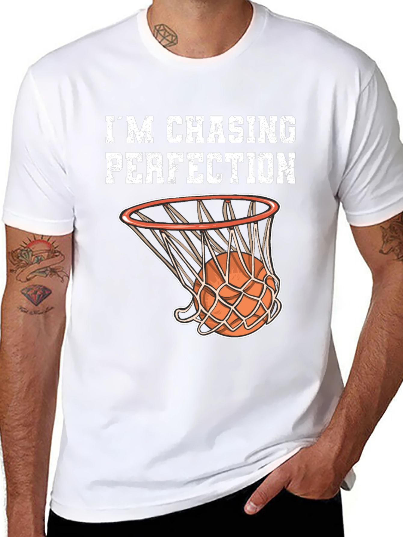Im Chasing Perfection Basketball Graphic T-Shirt
