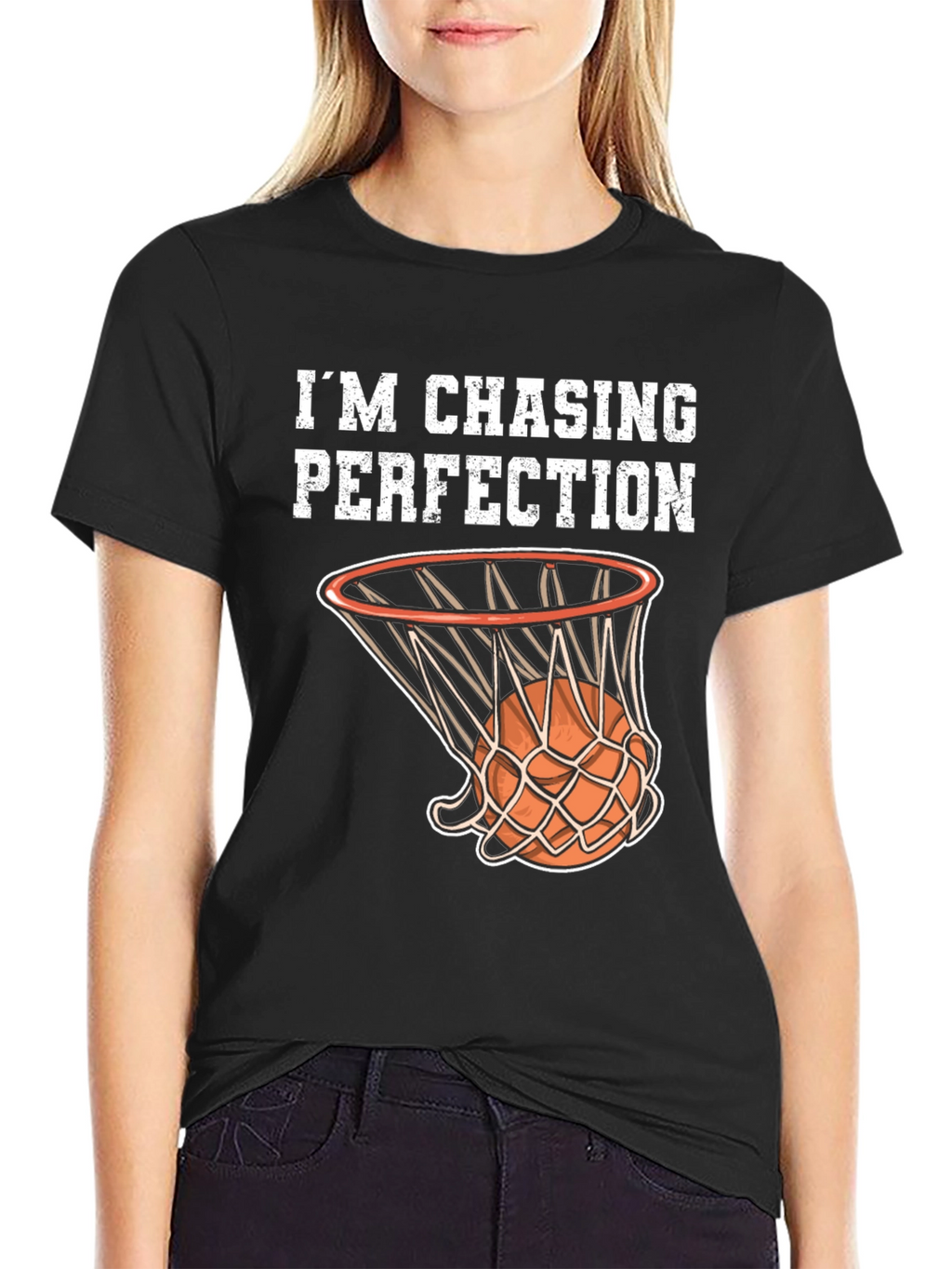 Im Chasing Perfection Basketball Graphic T-Shirt