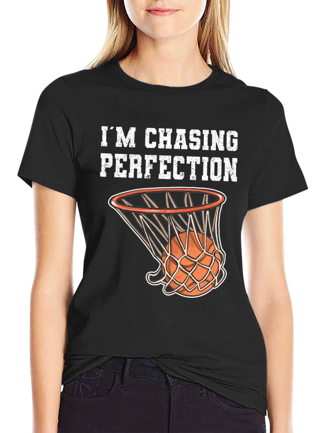 Im Chasing Perfection Basketball Graphic T-Shirt