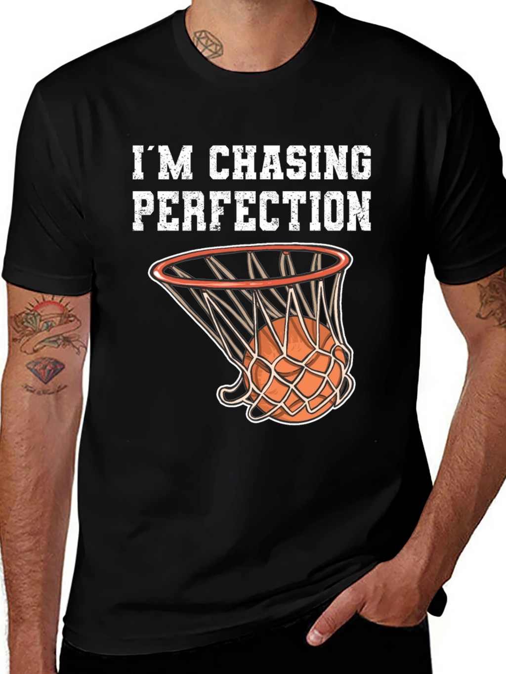 Im Chasing Perfection Basketball Graphic T-Shirt