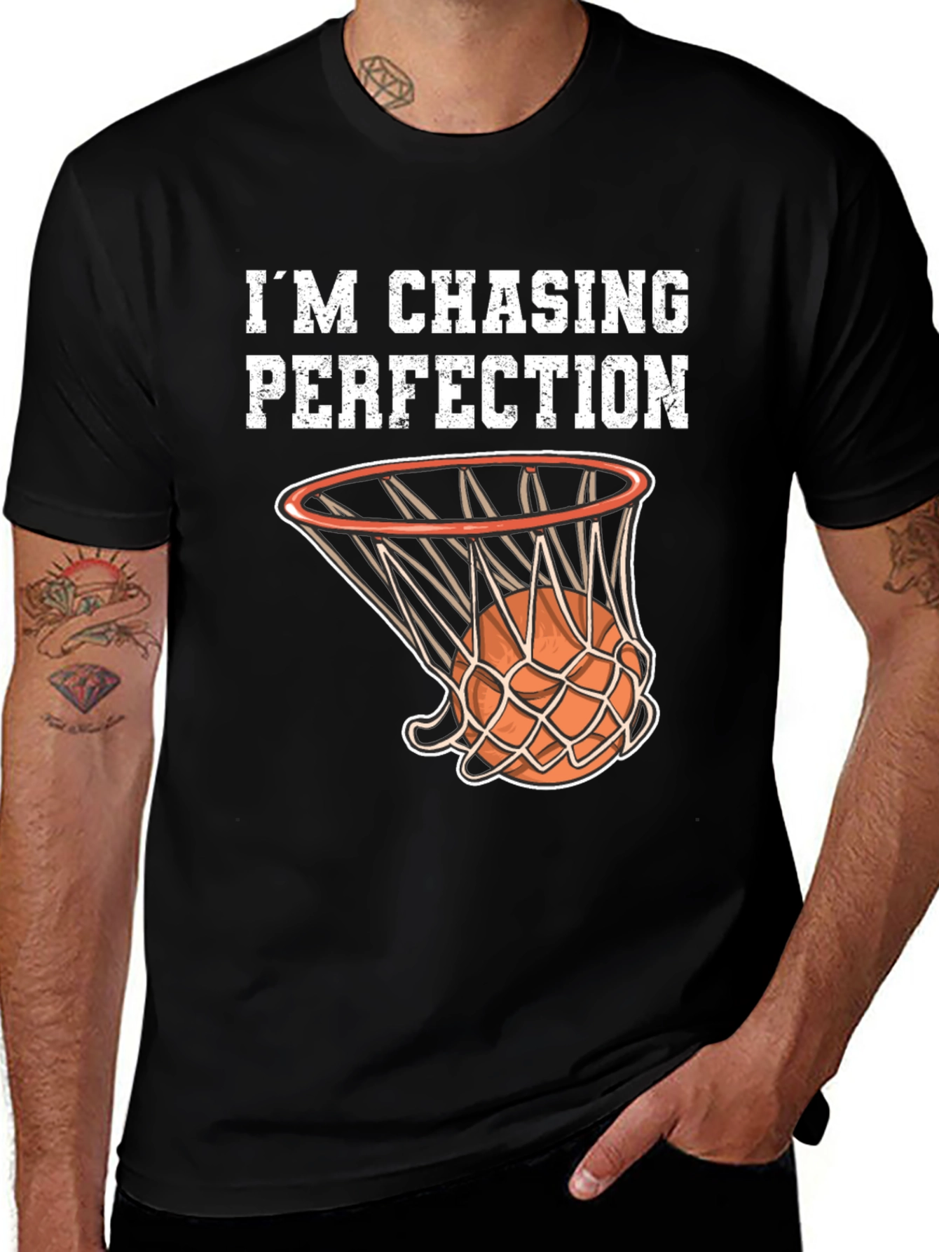 Im Chasing Perfection Basketball Graphic T-Shirt