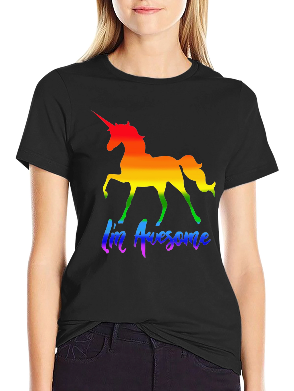 Rainbow Unicorn Im Awesome T-Shirt