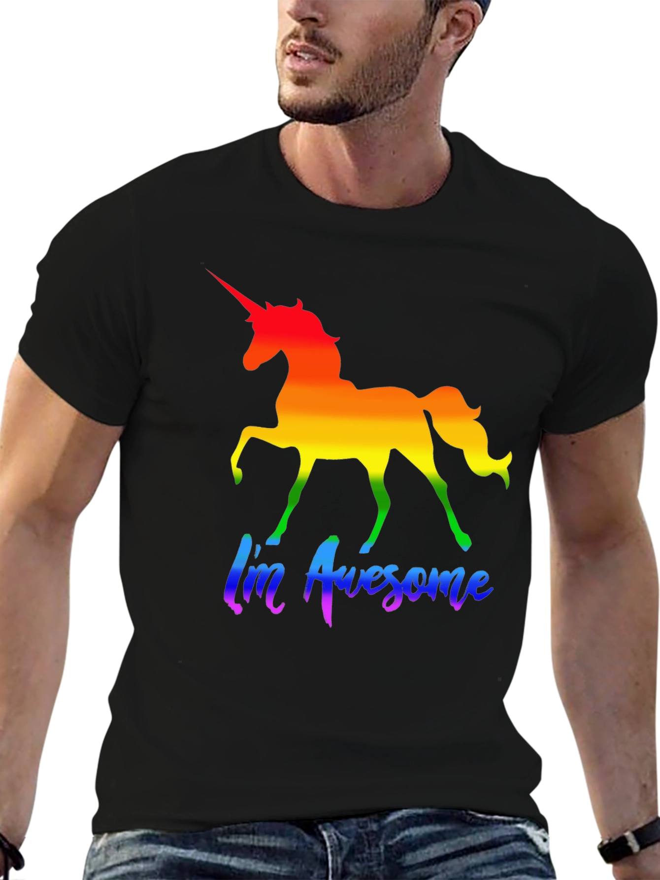 Rainbow Unicorn Im Awesome T-Shirt