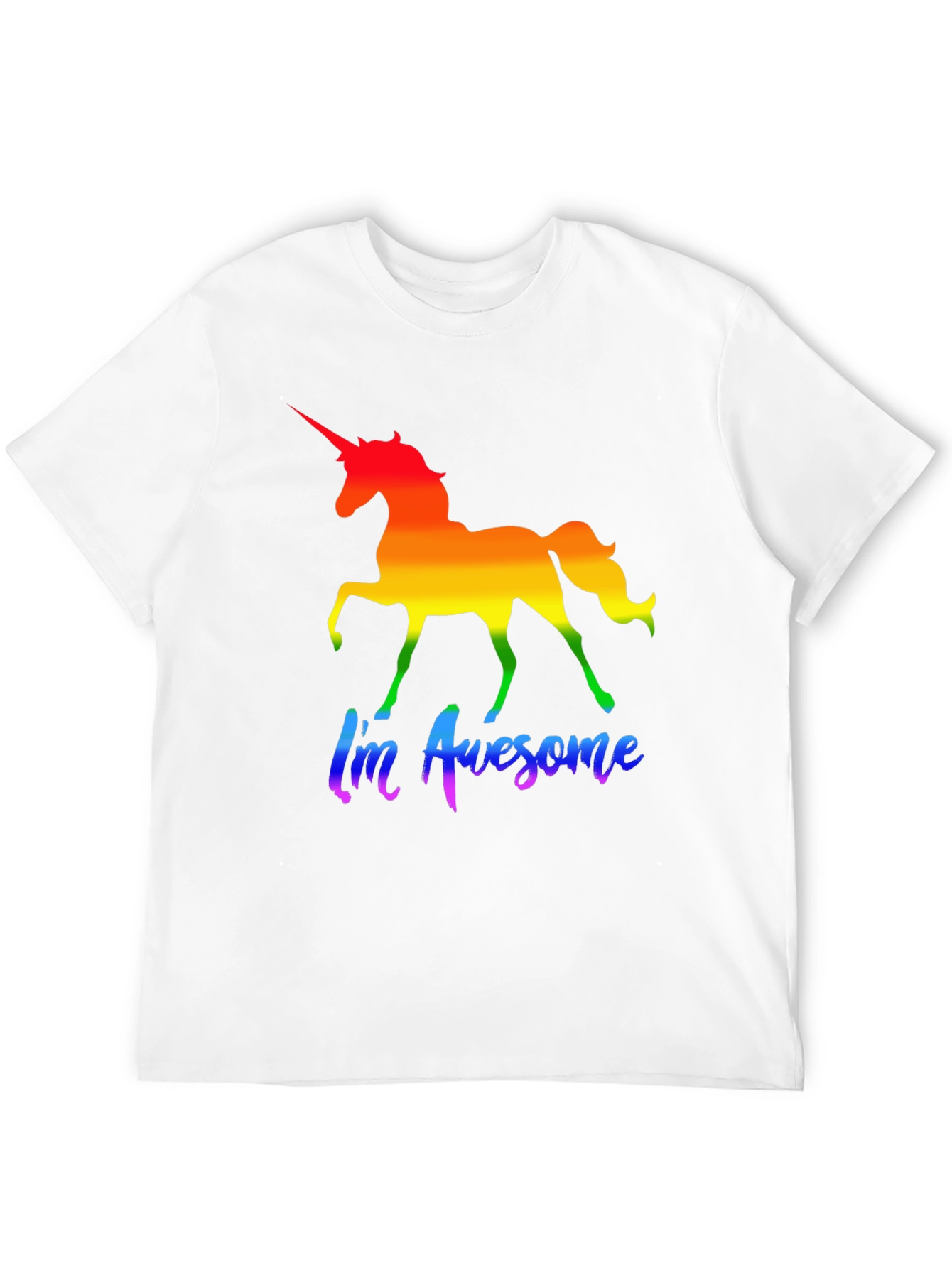Rainbow Unicorn Im Awesome T-Shirt