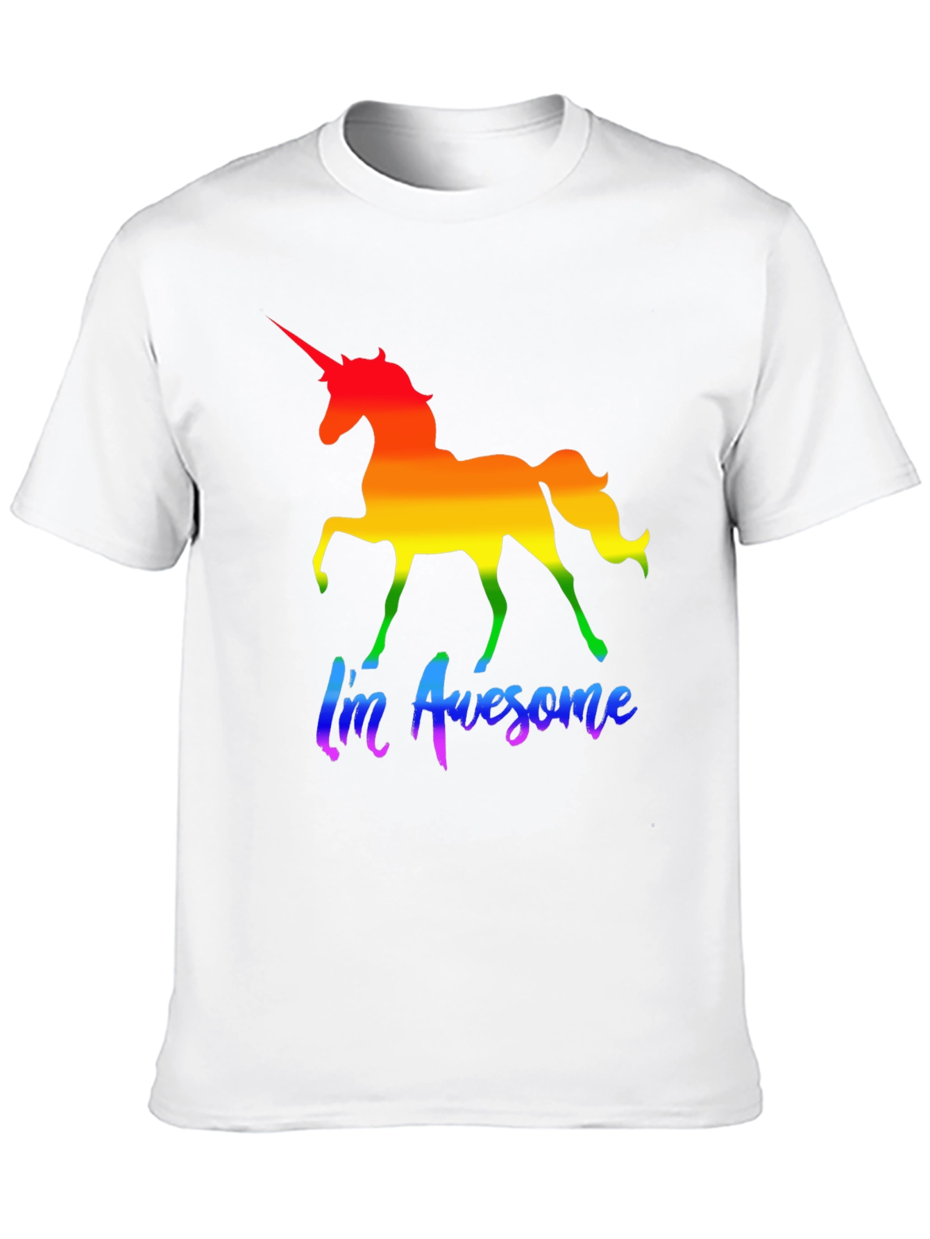 Rainbow Unicorn Im Awesome T-Shirt