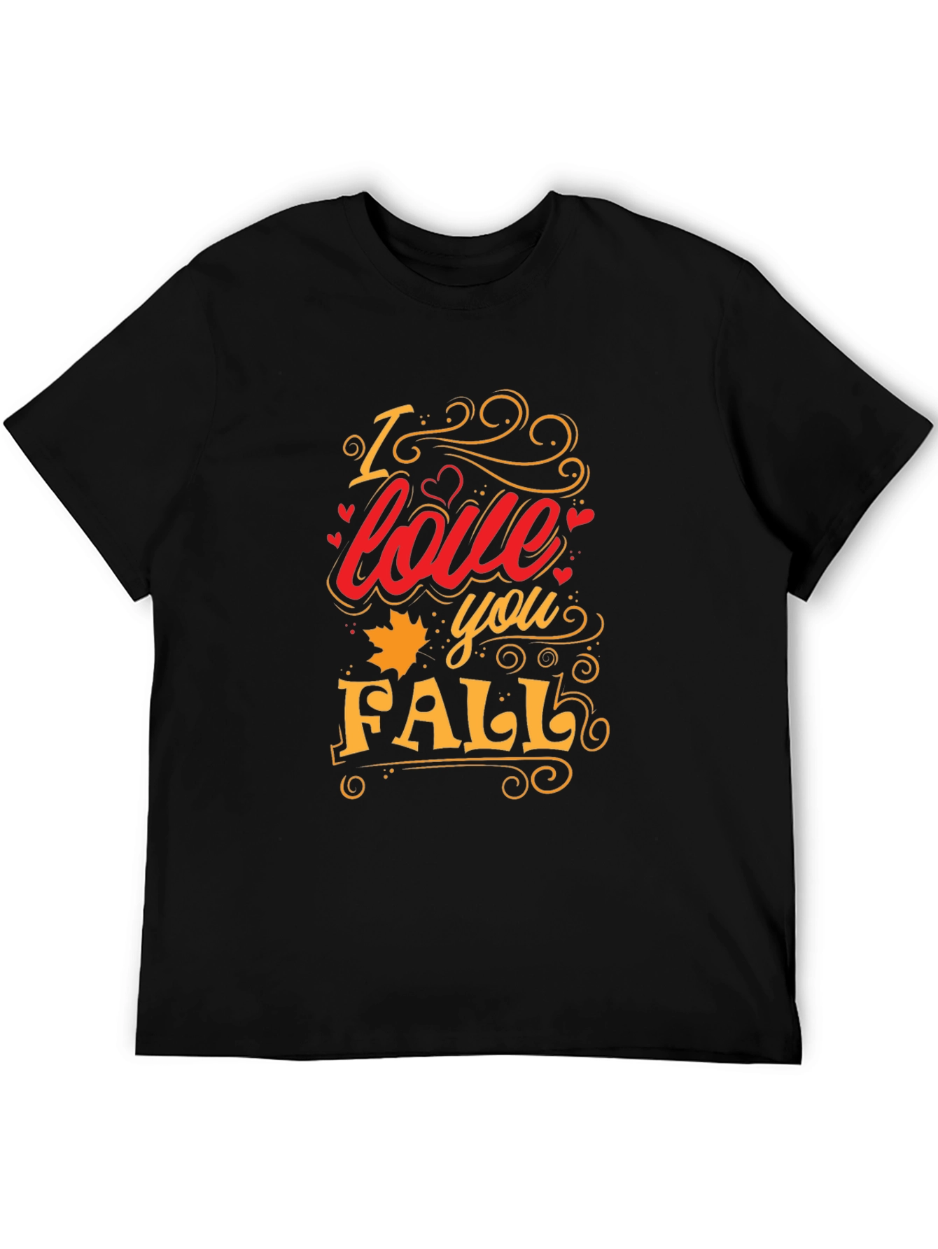 I Love You Fall Graphic Tee - Trendy Autumn T-Shirt