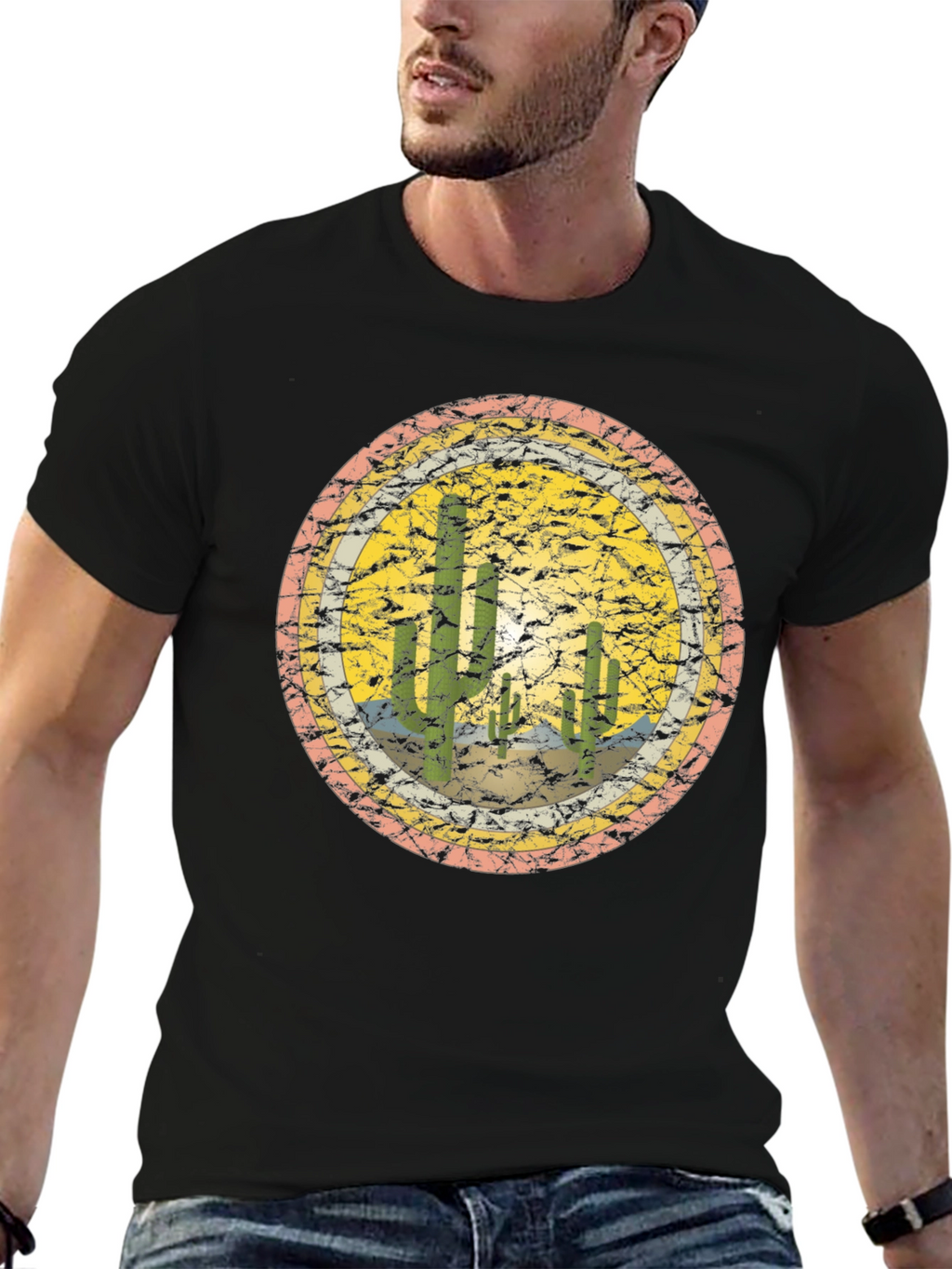 Retro Desert Cactus Graphic Tee