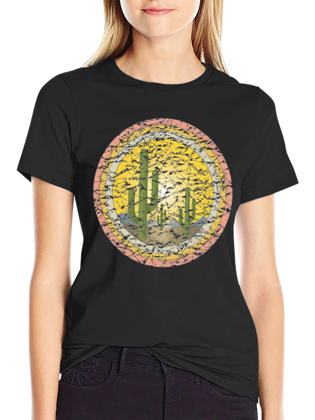 Retro Desert Cactus Graphic Tee