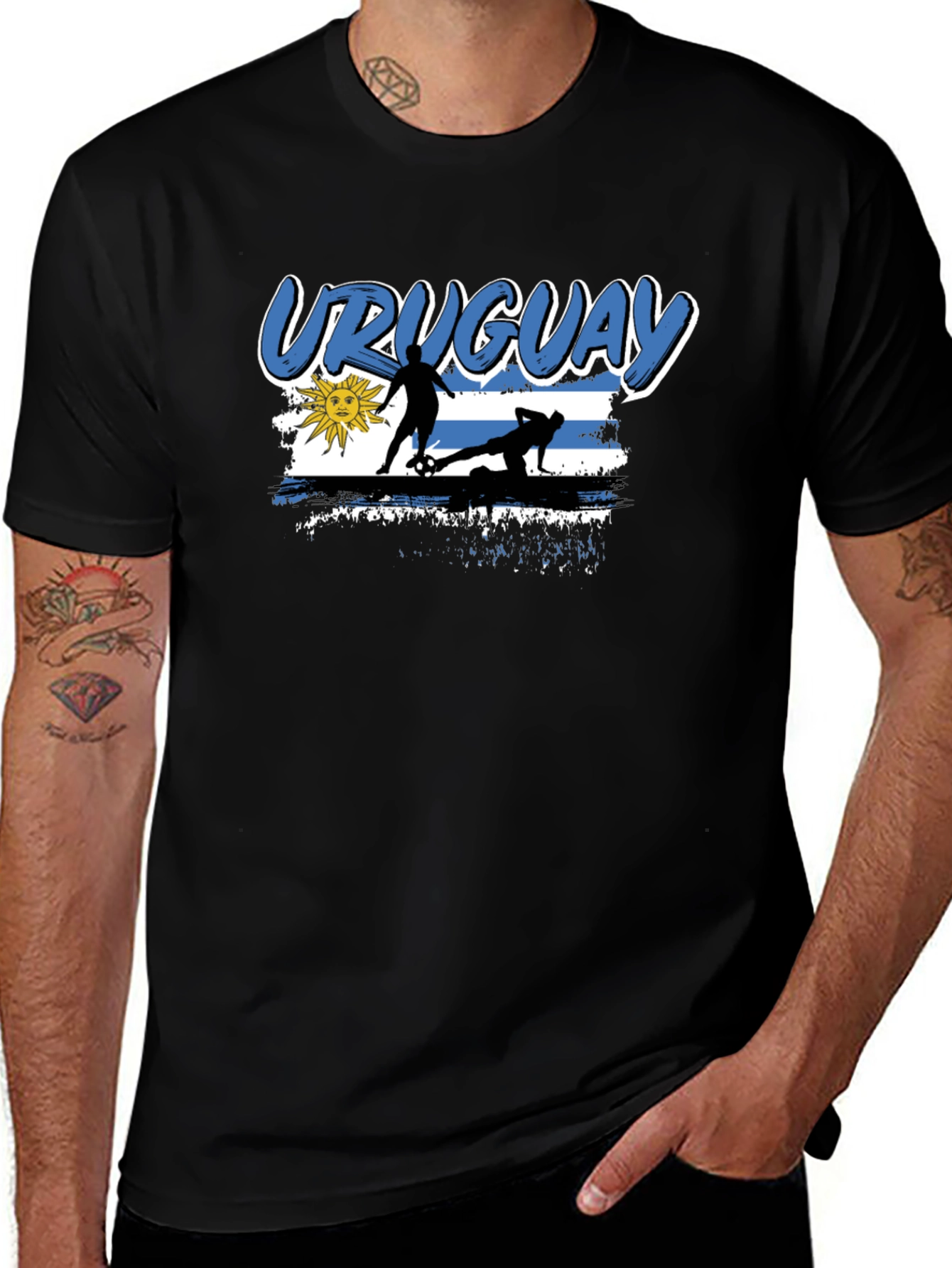 Uruguay Soccer Fan T-Shirt - Black