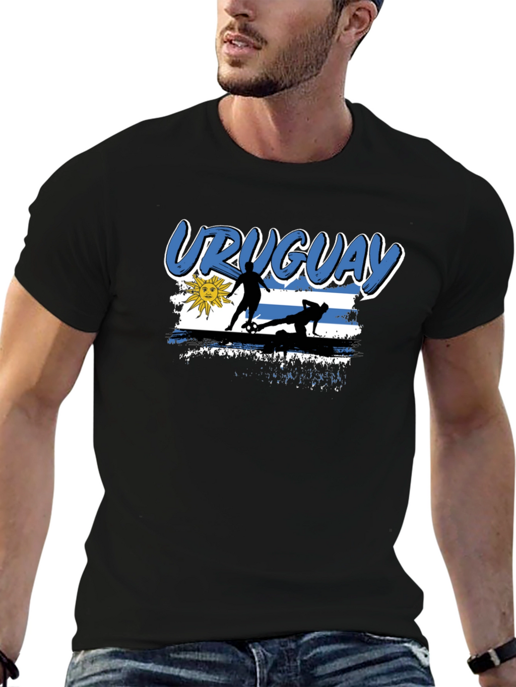 Uruguay Soccer Fan T-Shirt - Black