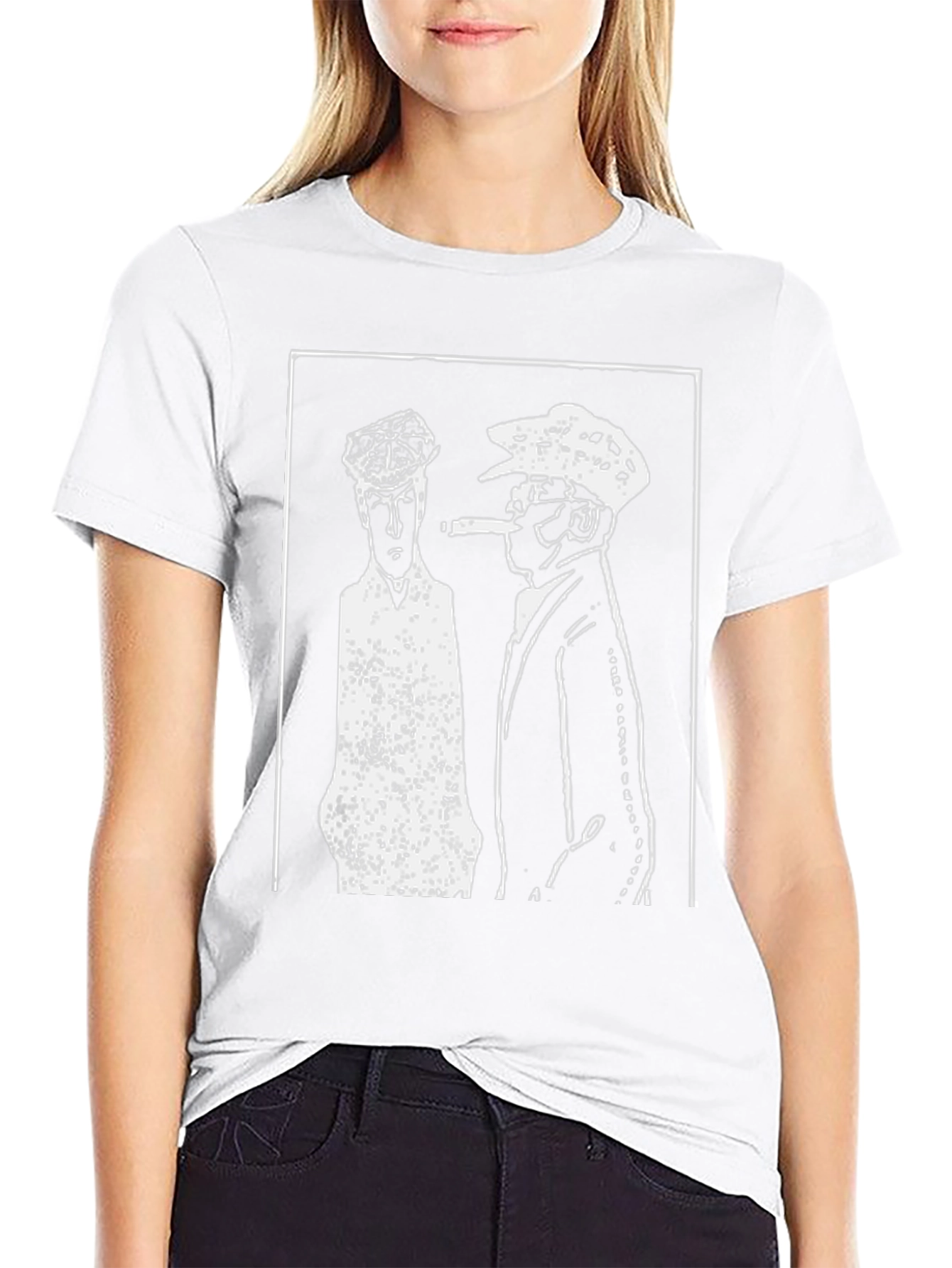 Retro Black T-Shirt with Gangster Print