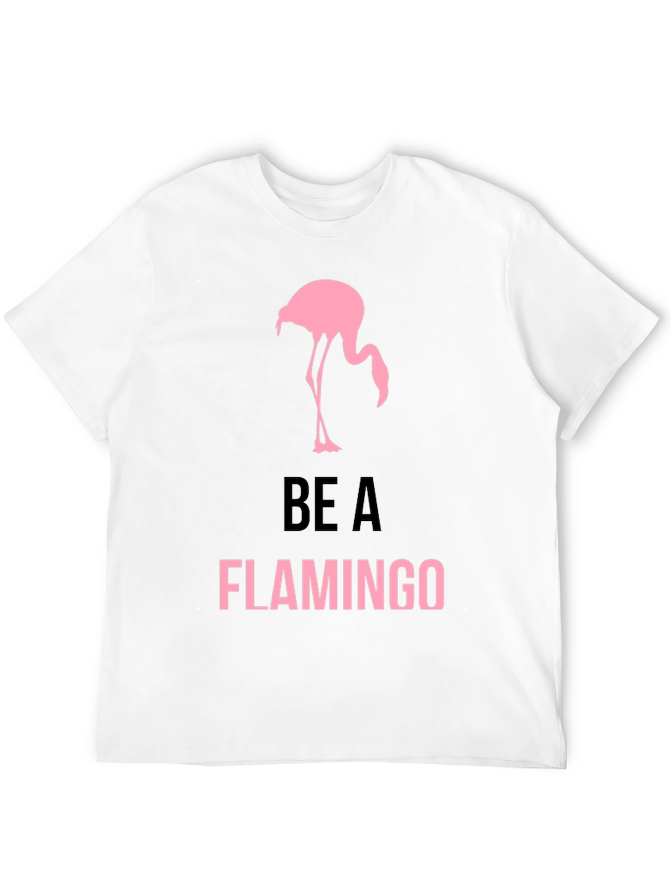 Be a Flamingo T-Shirt - Mens Black Graphic Tee