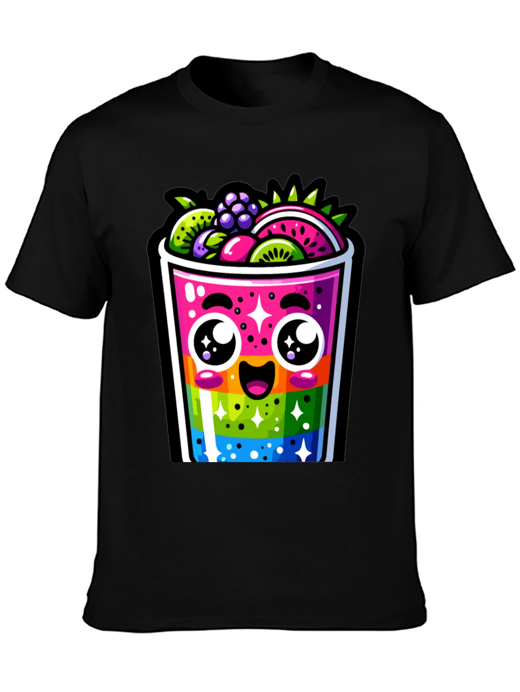 Kawaii Rainbow Fruit Smoothie T-Shirt