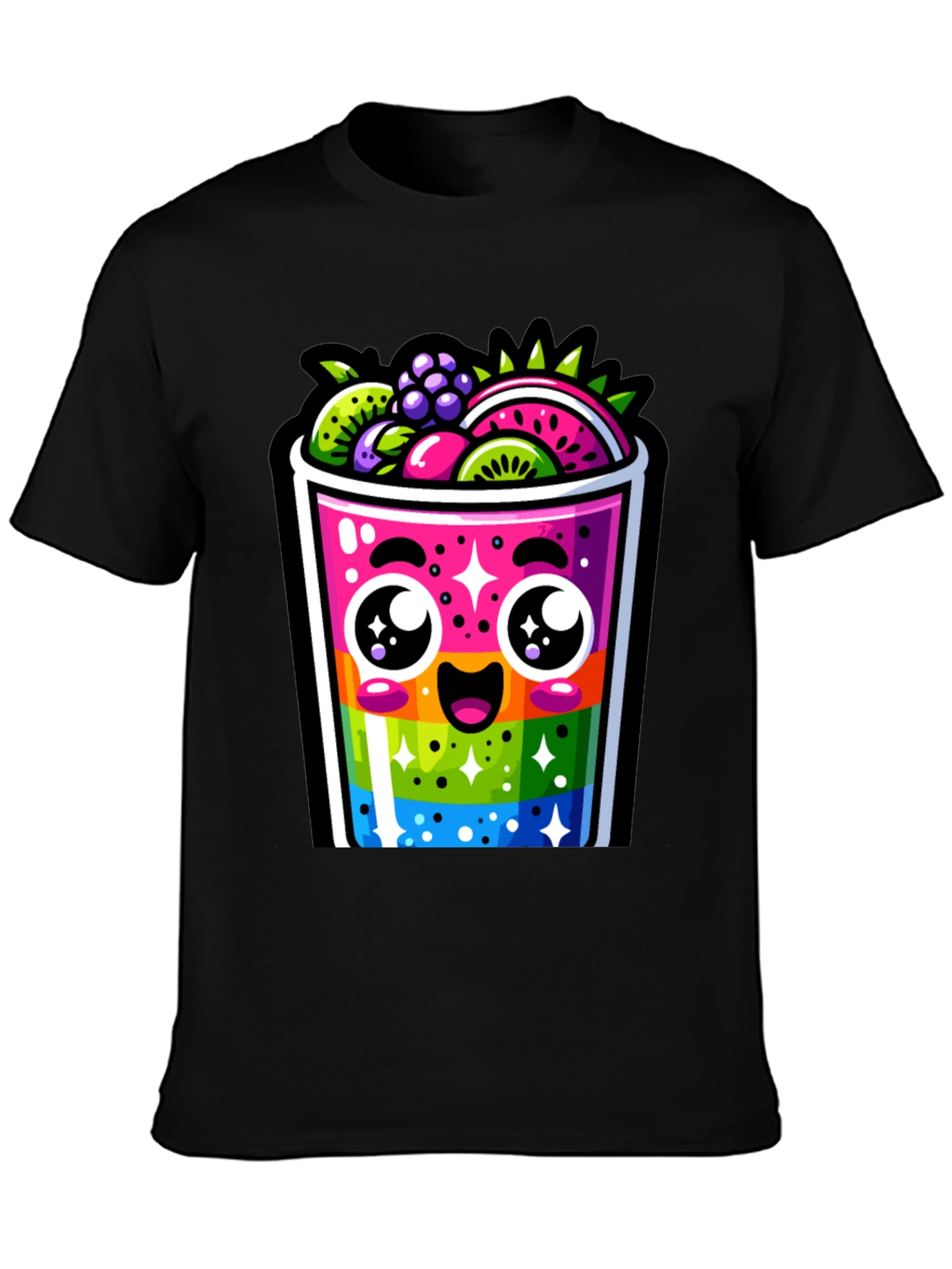 Kawaii Rainbow Fruit Smoothie T-Shirt