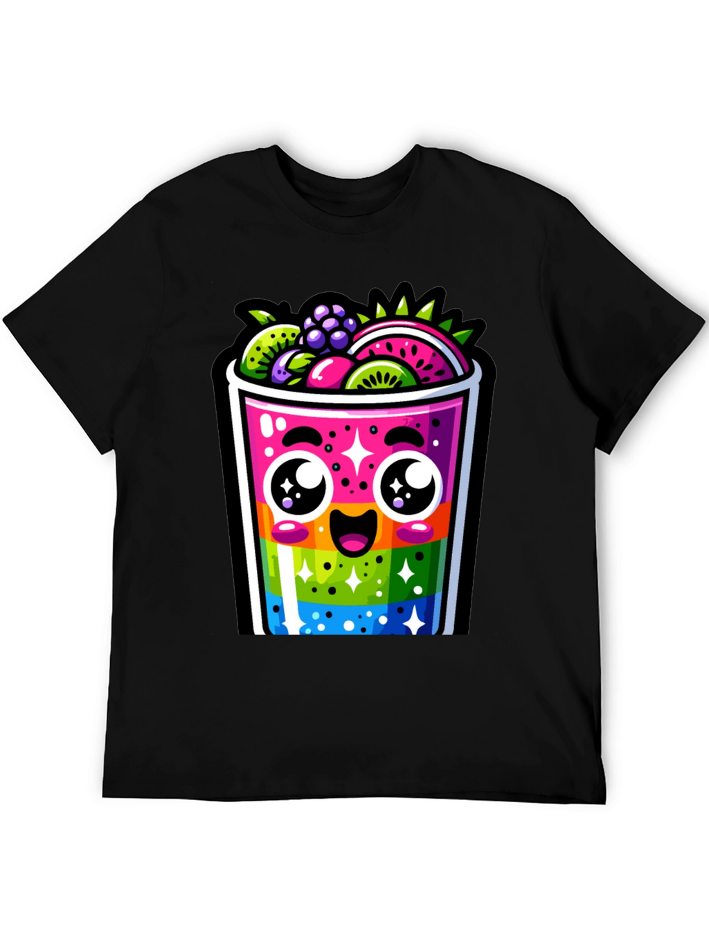 Kawaii Rainbow Fruit Smoothie T-Shirt