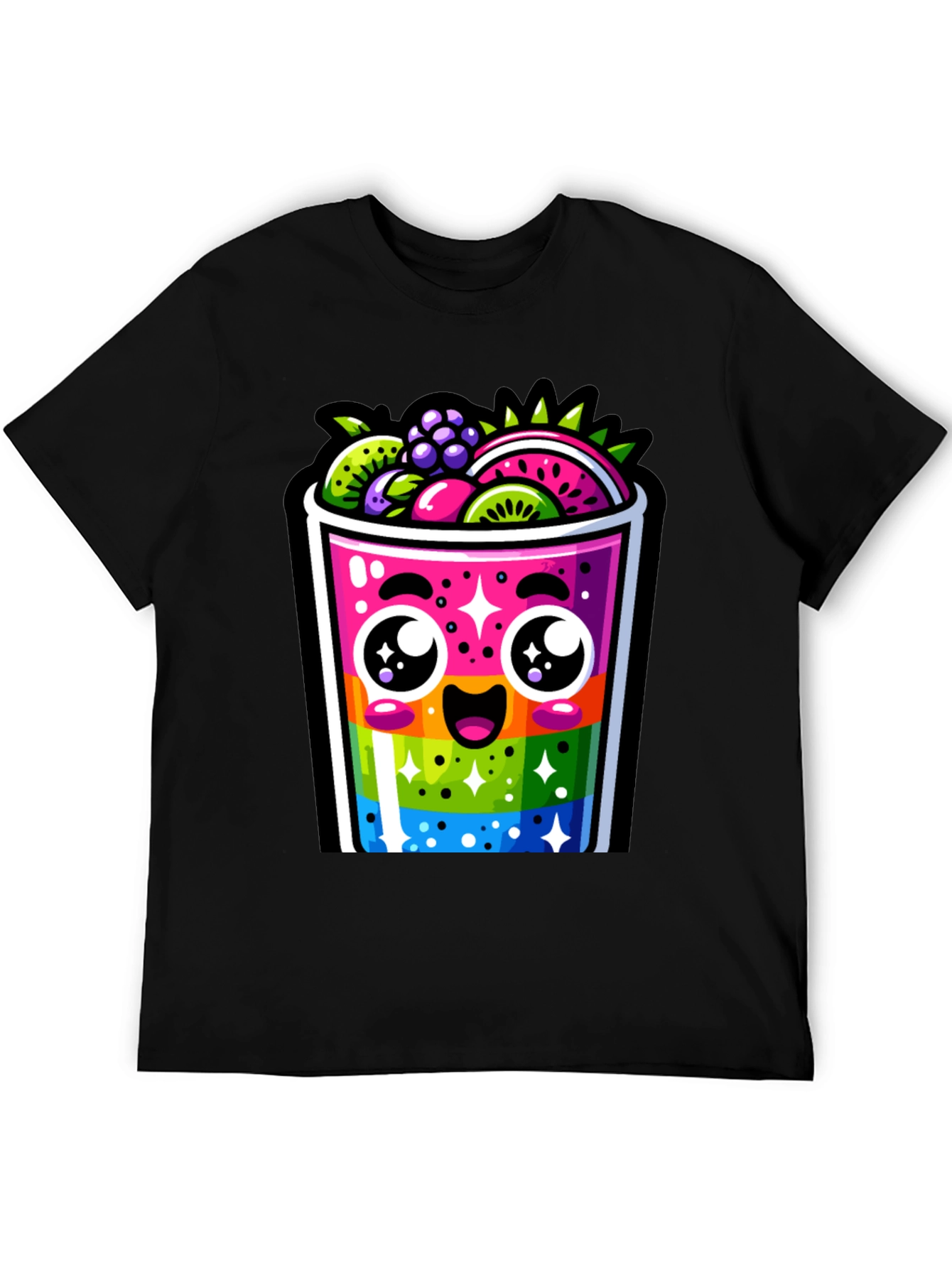Kawaii Rainbow Fruit Smoothie T-Shirt