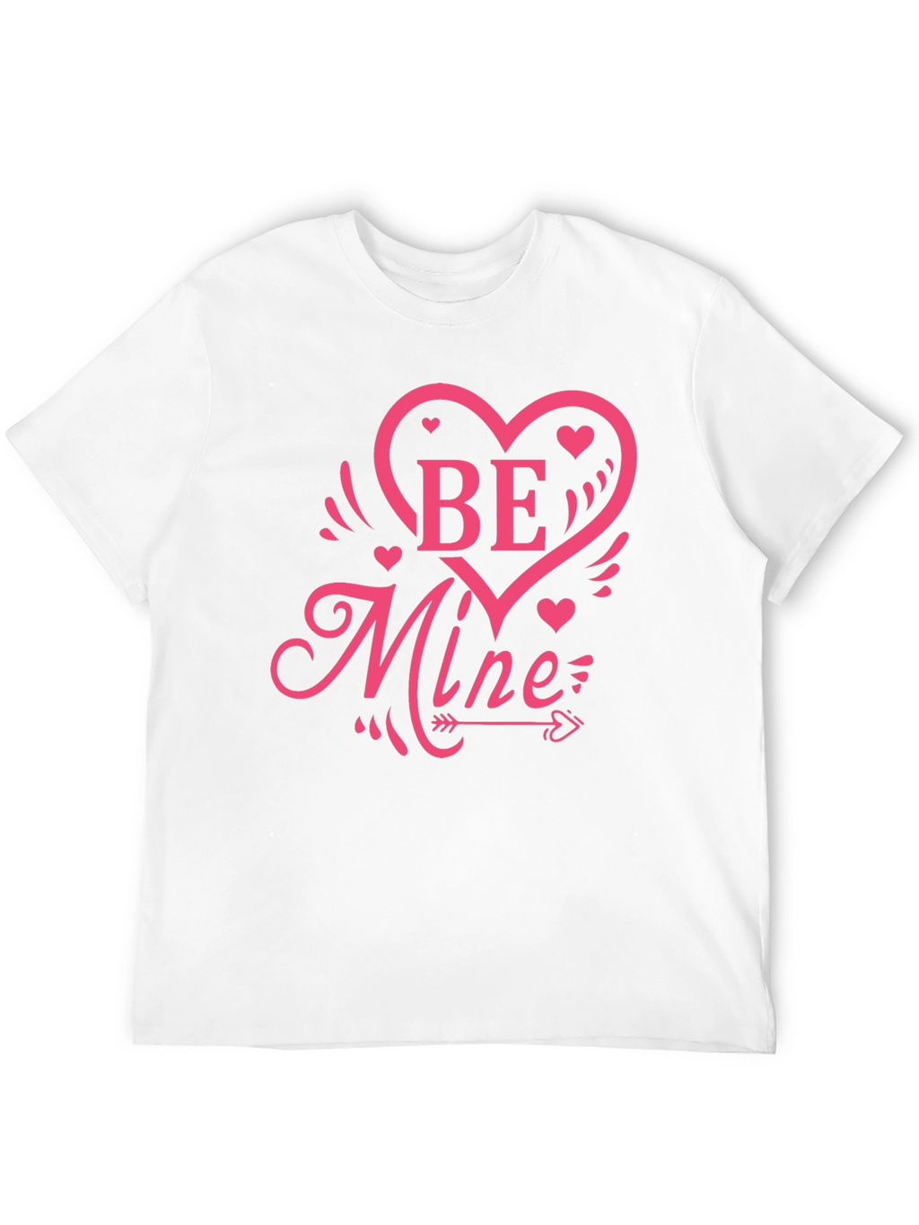 Be Mine Heart Graphic Black T-Shirt