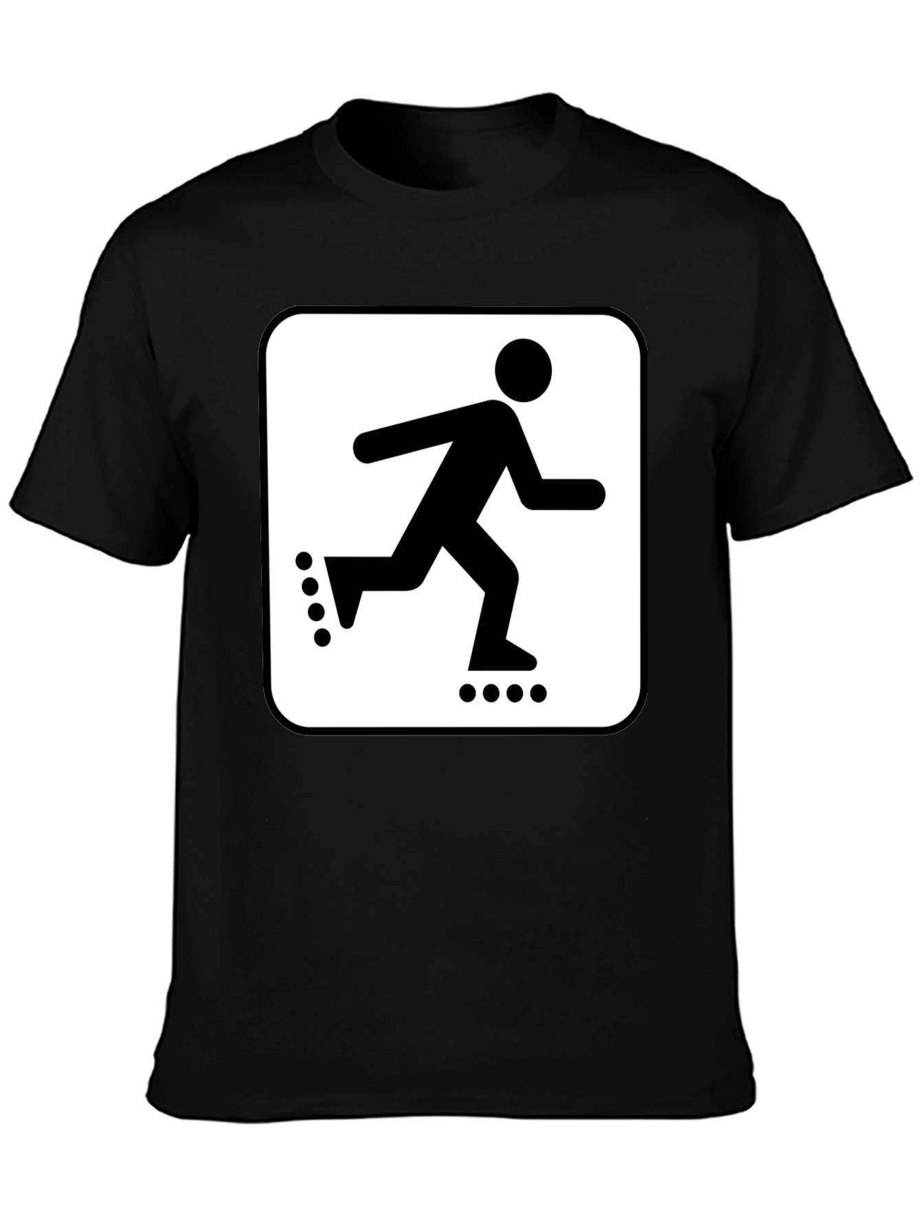 Roller Skate Graphic Tee - Black Cotton T-Shirt