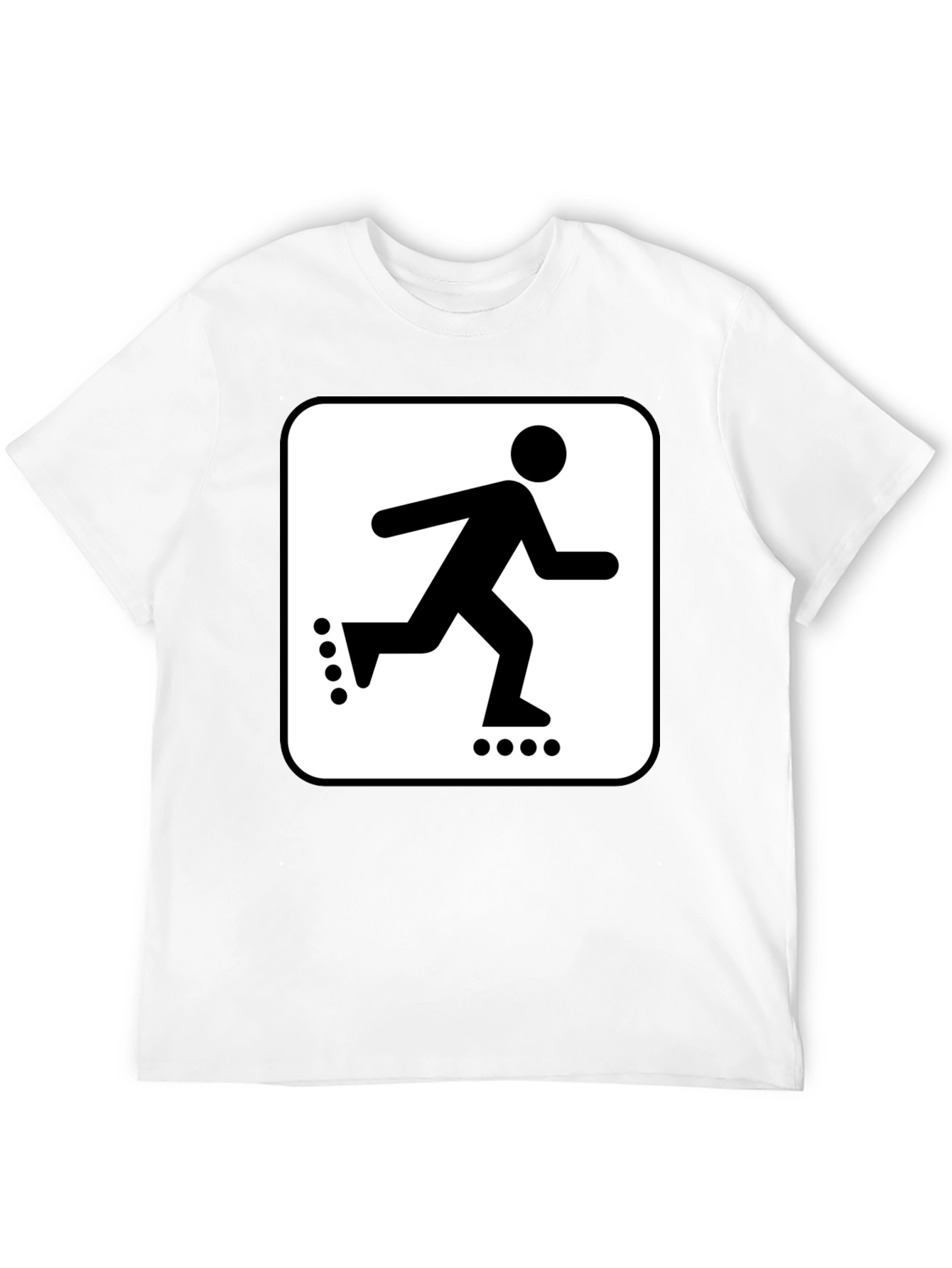 Roller Skate Graphic Tee - Black Cotton T-Shirt