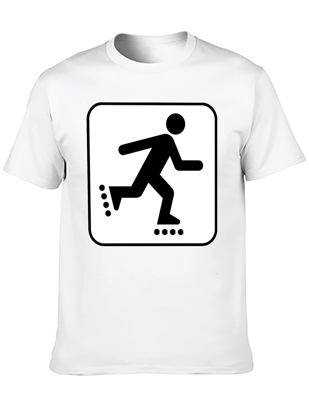 Roller Skate Graphic Tee - Black Cotton T-Shirt