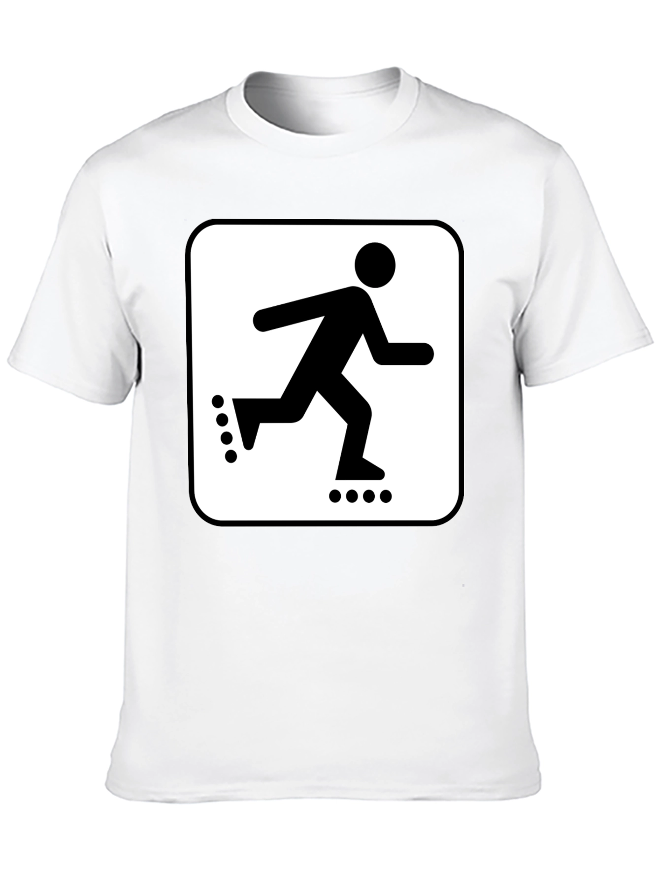Roller Skate Graphic Tee - Black Cotton T-Shirt