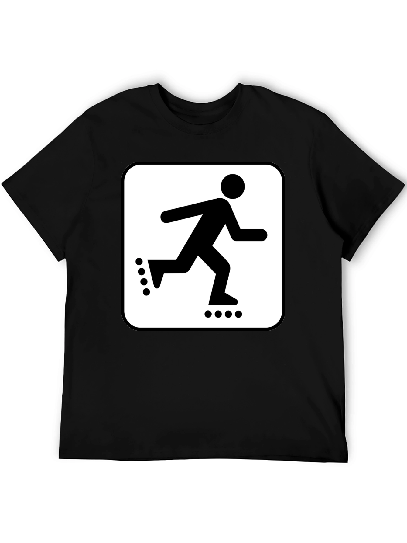Roller Skate Graphic Tee - Black Cotton T-Shirt