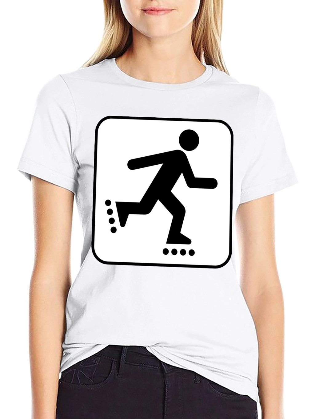 Roller Skate Graphic Tee - Black Cotton T-Shirt