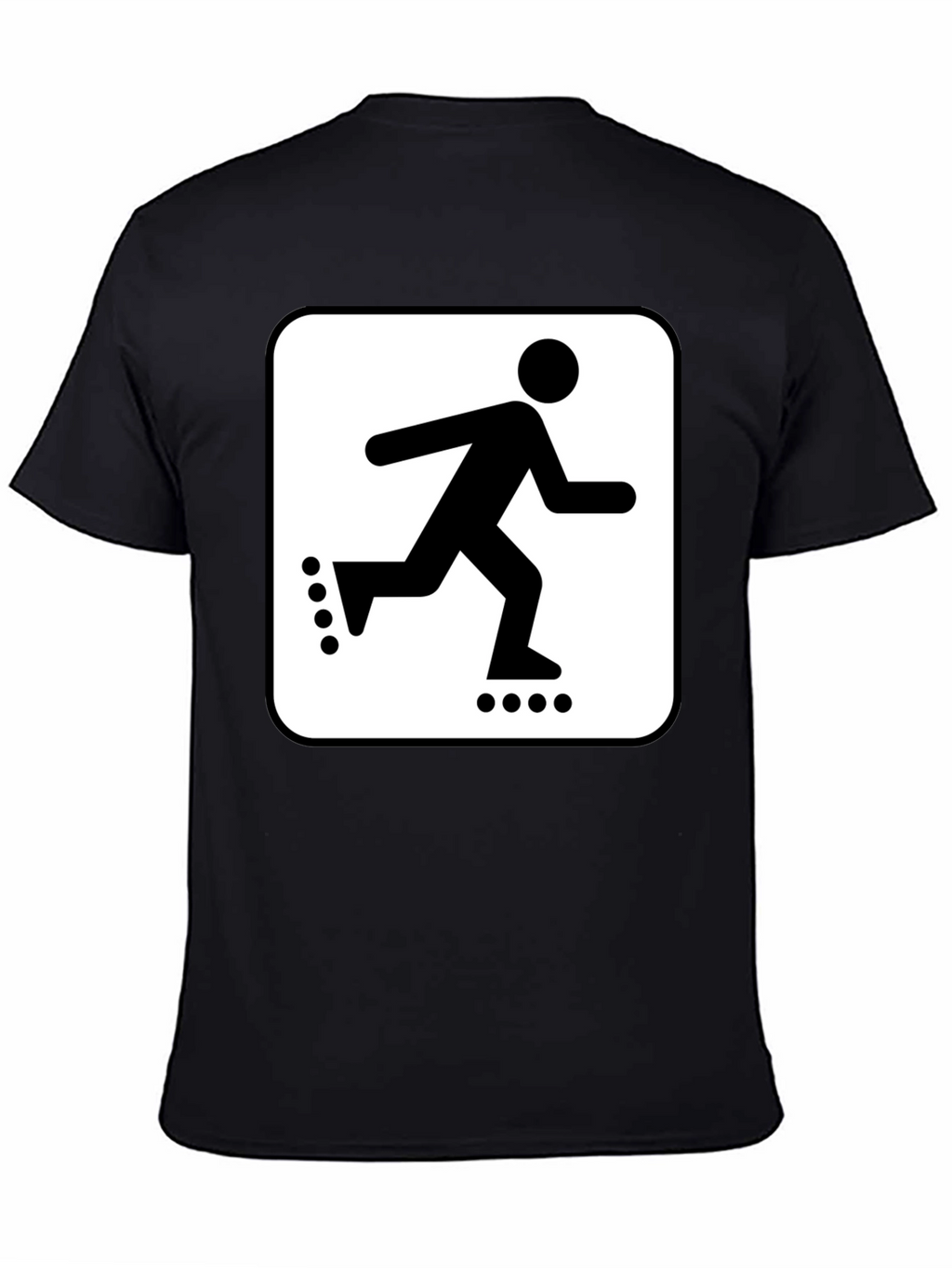 Roller Skate Graphic Tee - Black Cotton T-Shirt