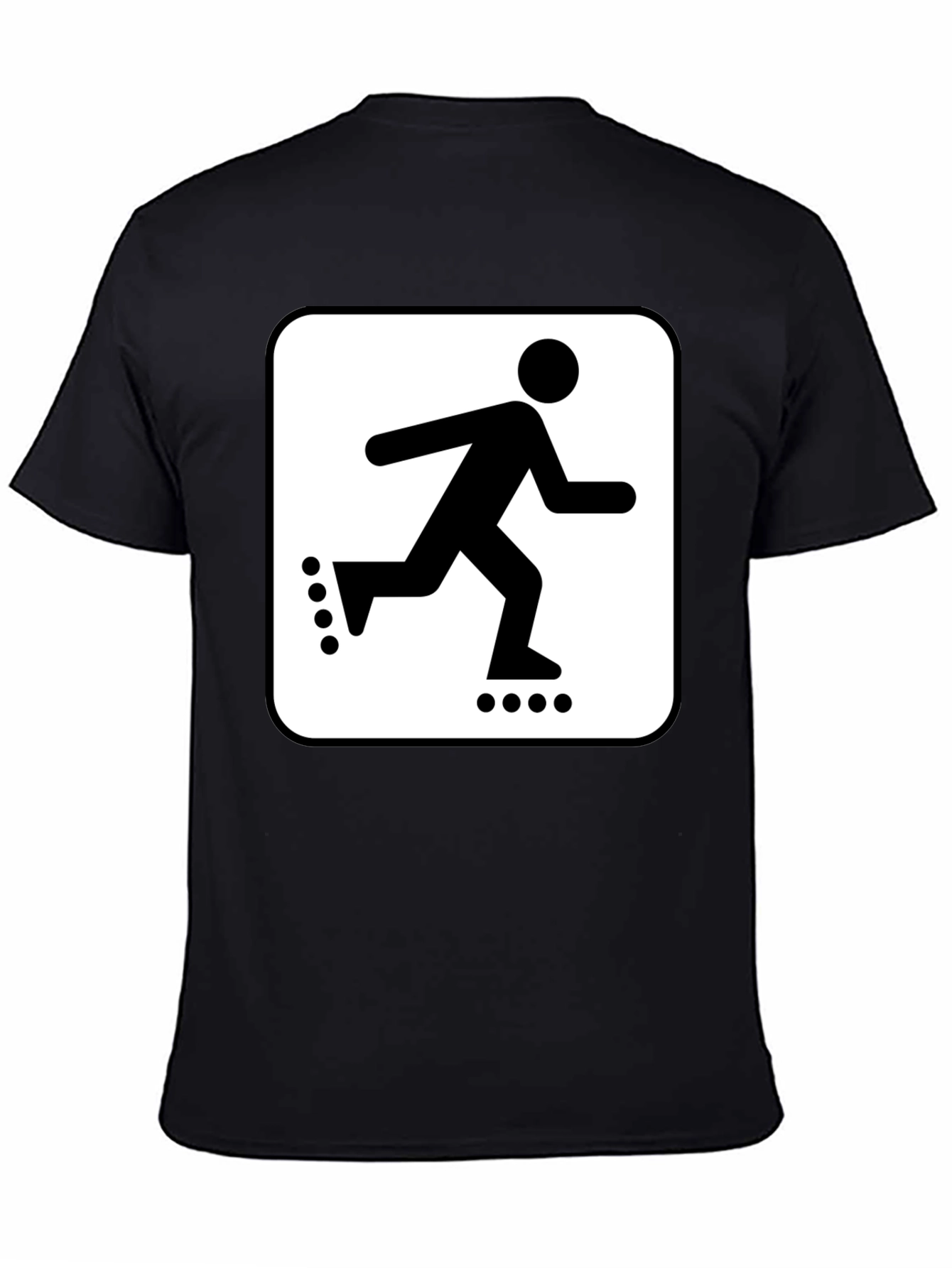 Roller Skate Graphic Tee - Black Cotton T-Shirt