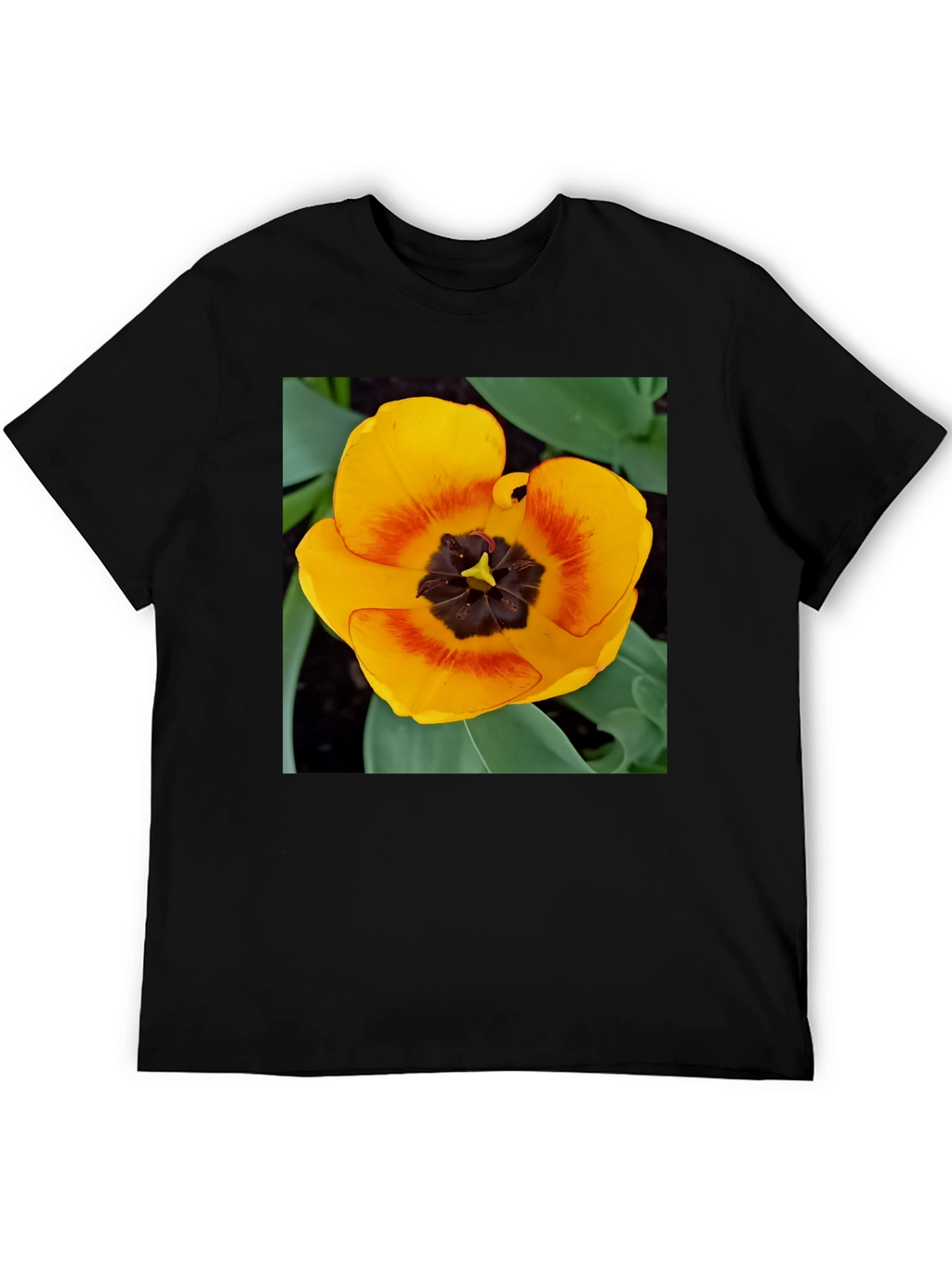 Yellow Tulip Graphic Tee - Floral Print Shirt