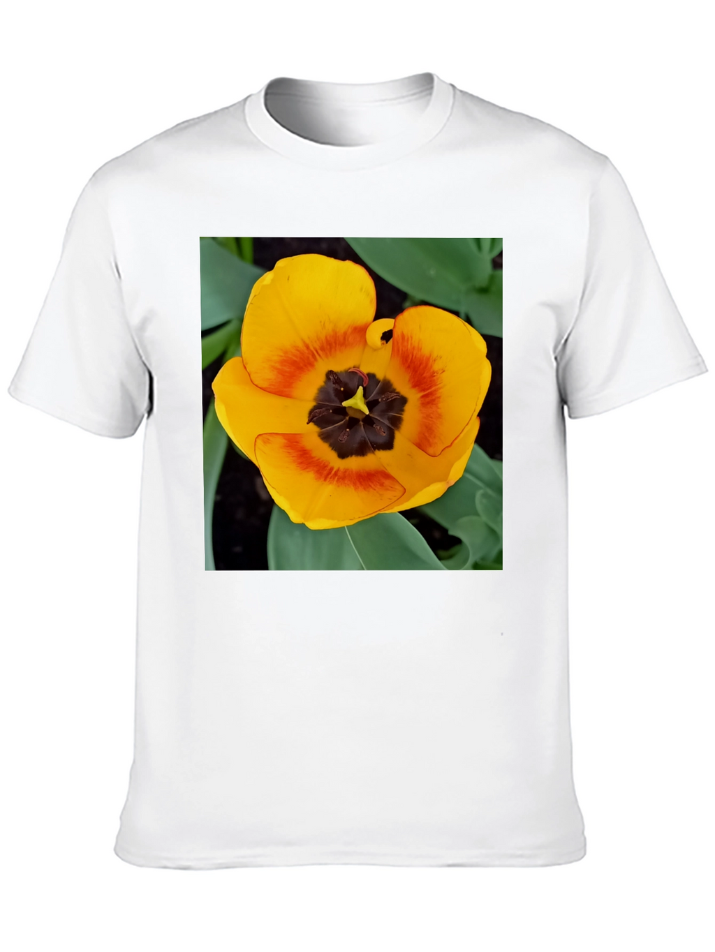 Yellow Tulip Graphic Tee - Floral Print Shirt