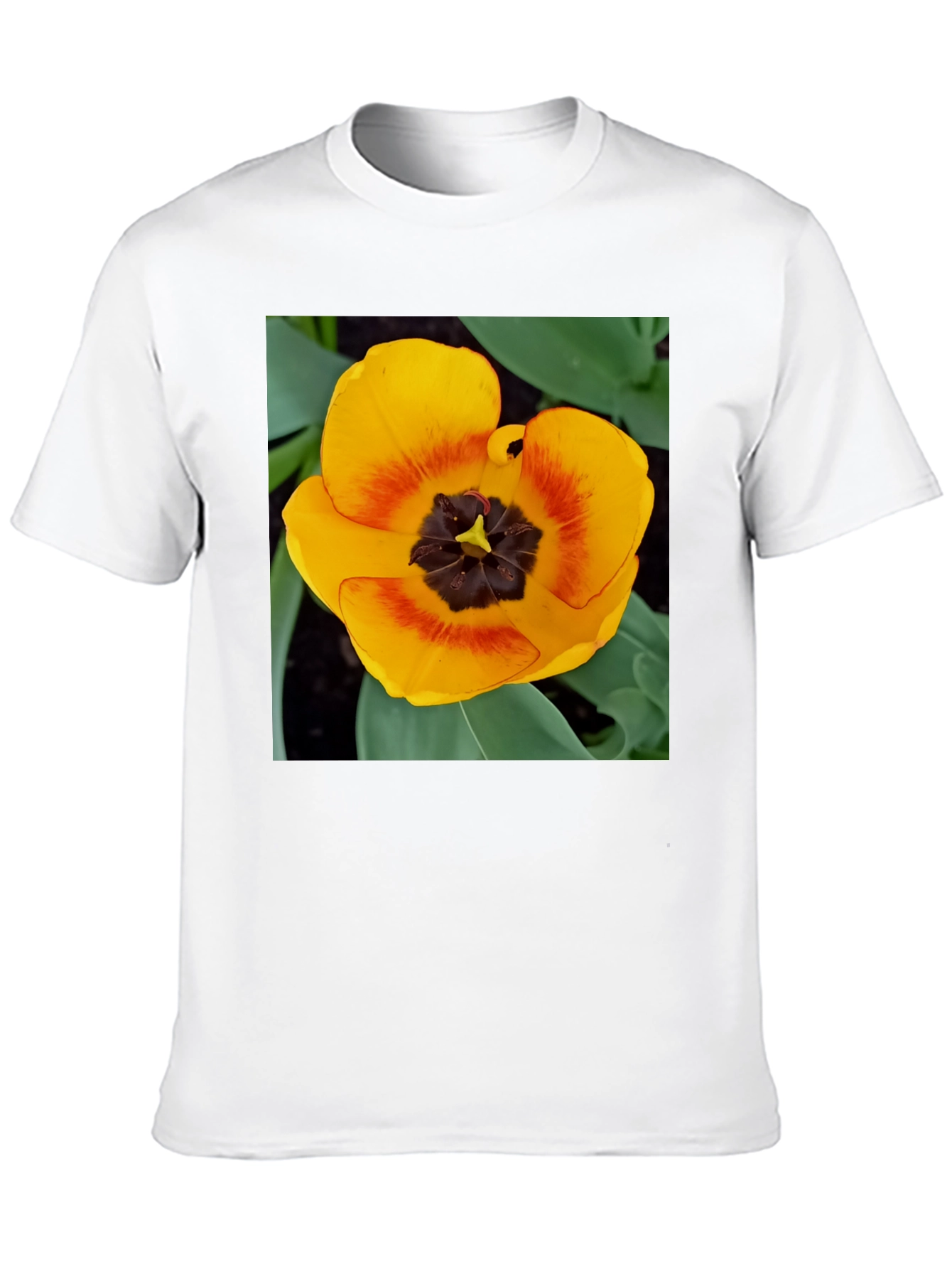 Yellow Tulip Graphic Tee - Floral Print Shirt