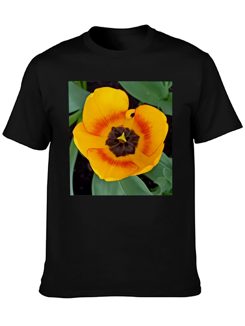 Yellow Tulip Graphic Tee - Floral Print Shirt