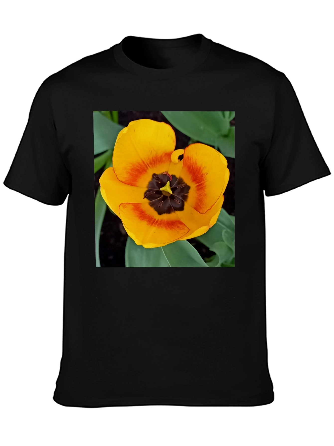 Yellow Tulip Graphic Tee - Floral Print Shirt