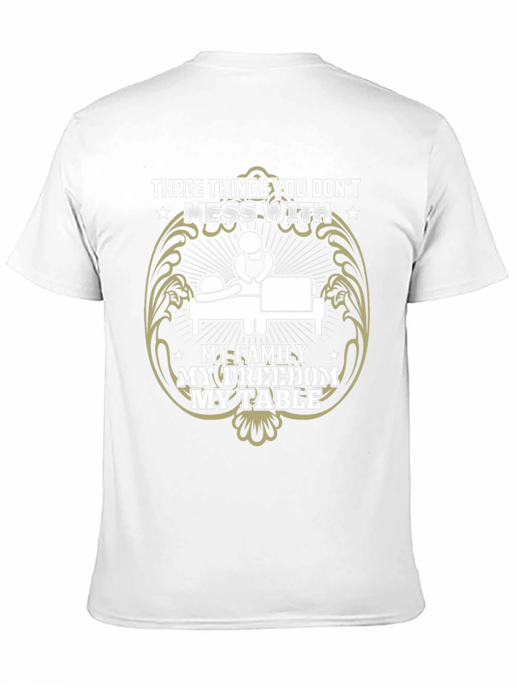 Dont Mess With My Family Freedom Table Black Tee