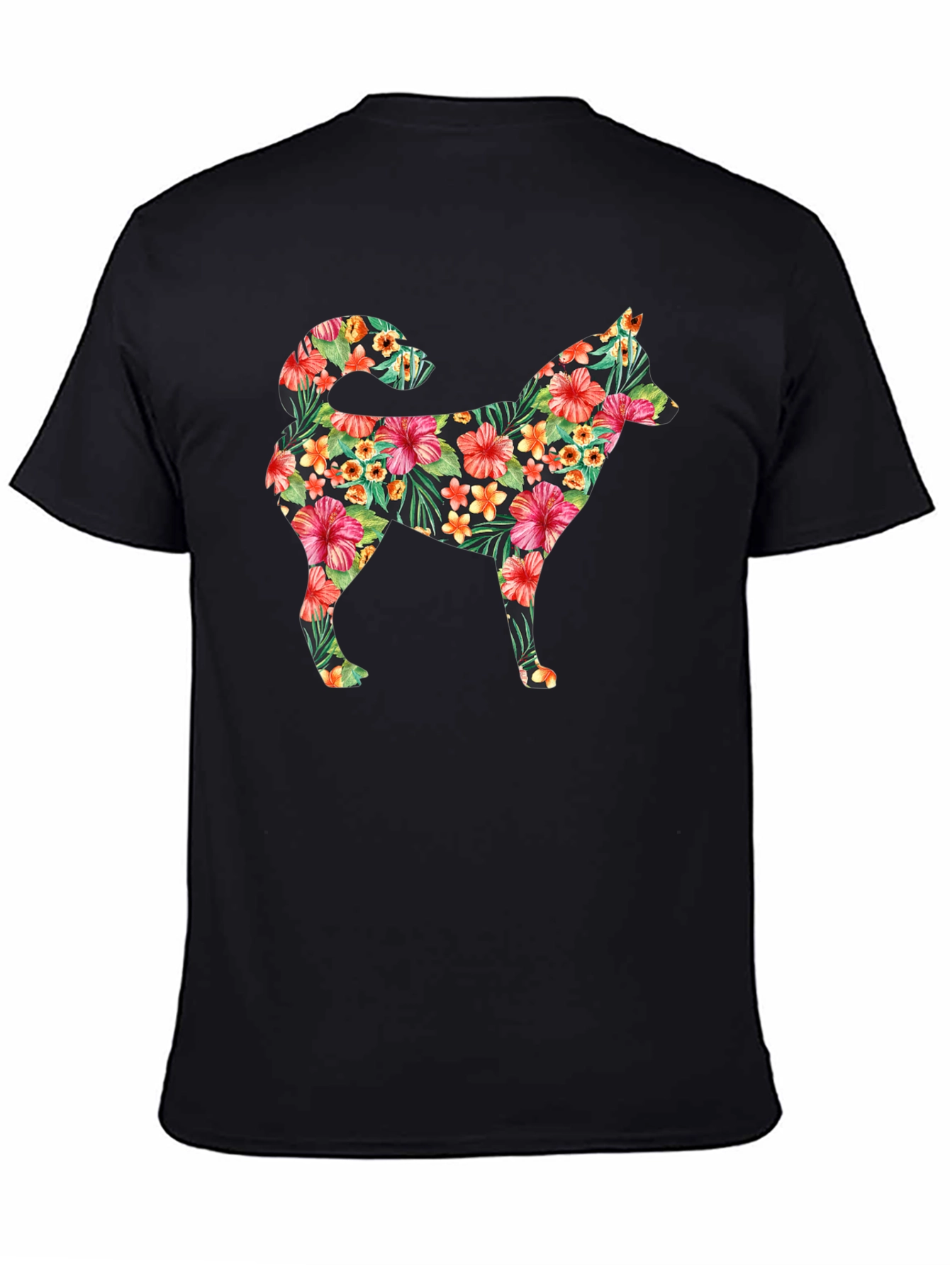 Floral Dog T-Shirt - Tropical Pet Lover Tee