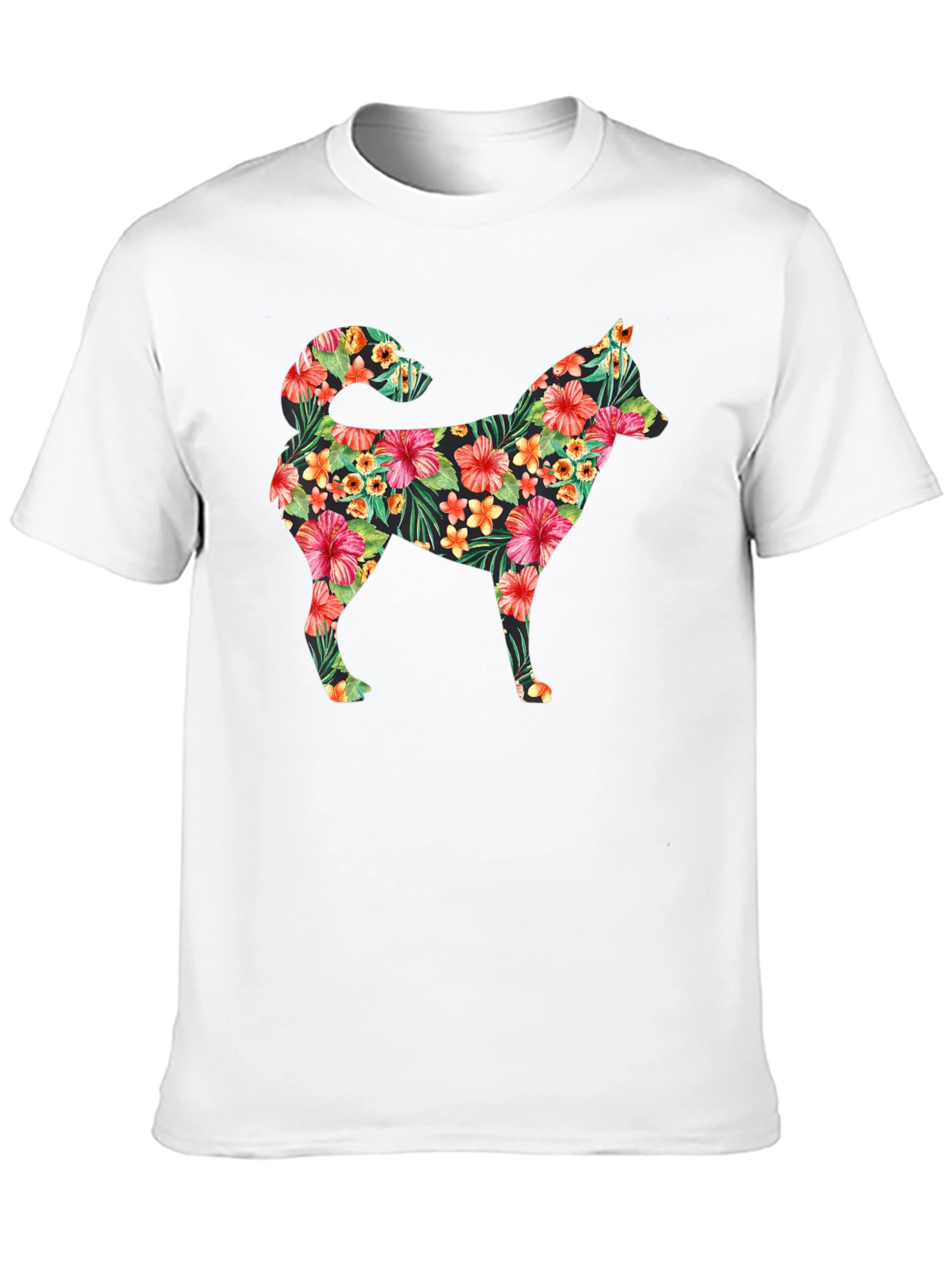 Floral Dog T-Shirt - Tropical Pet Lover Tee