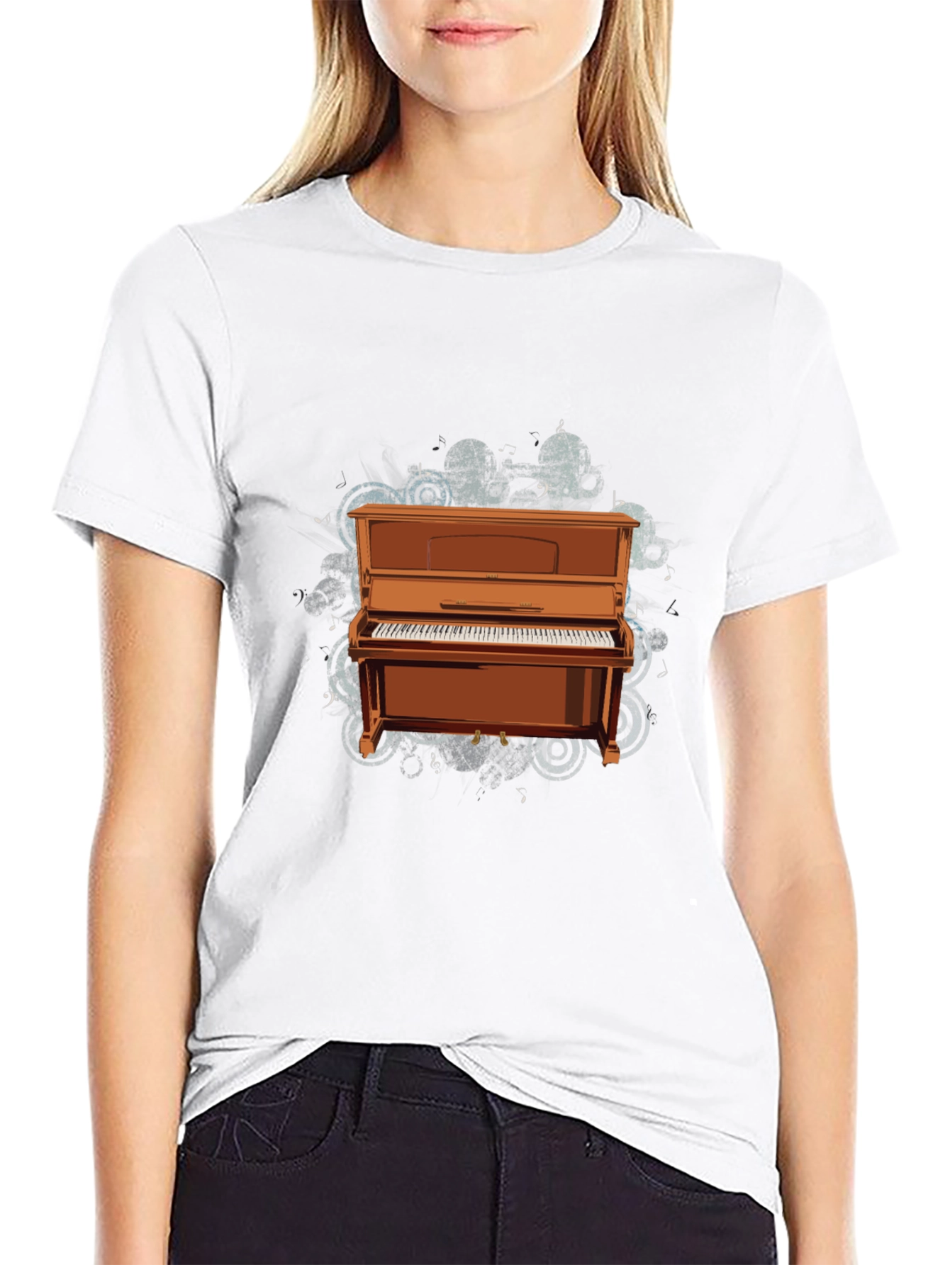Piano Graphic Tee - Musical Statement Shirt