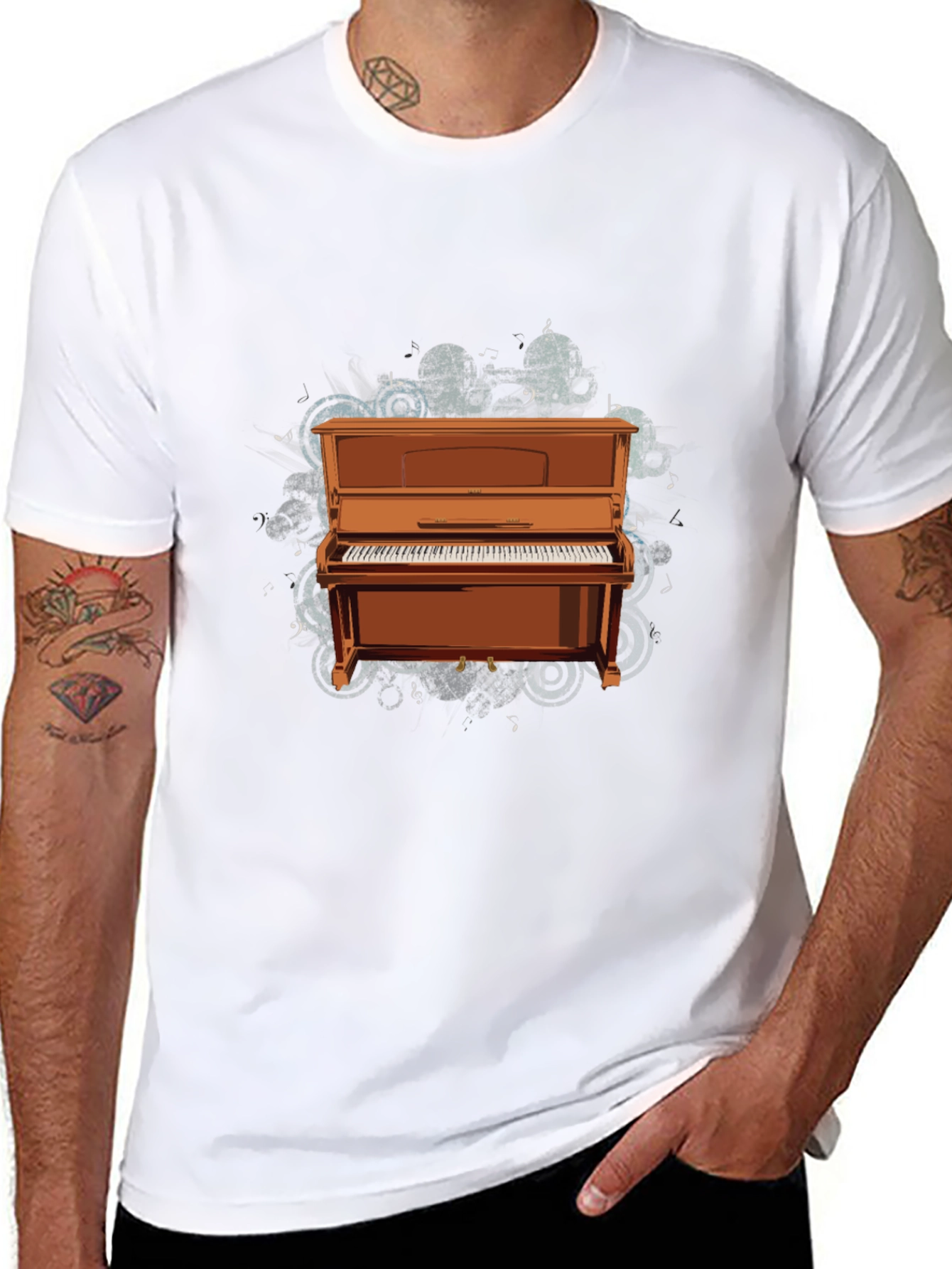 Piano Graphic Tee - Musical Statement Shirt