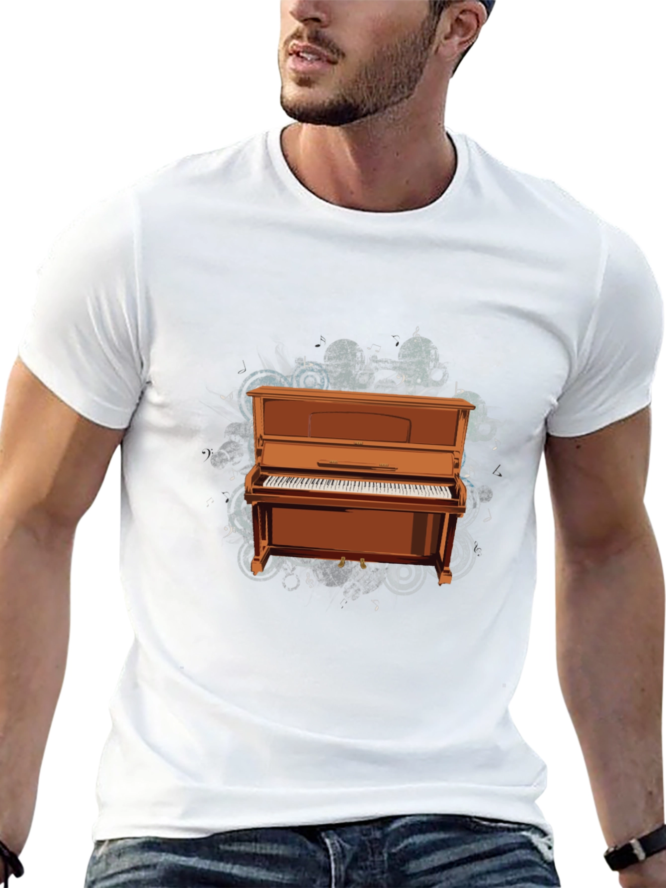 Piano Graphic Tee - Musical Statement Shirt