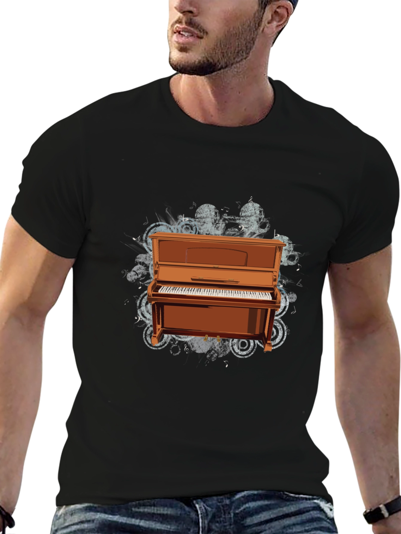 Piano Graphic Tee - Musical Statement Shirt