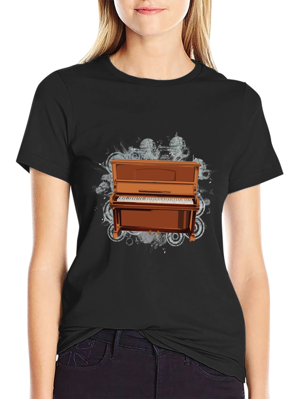 Piano Graphic Tee - Musical Statement Shirt