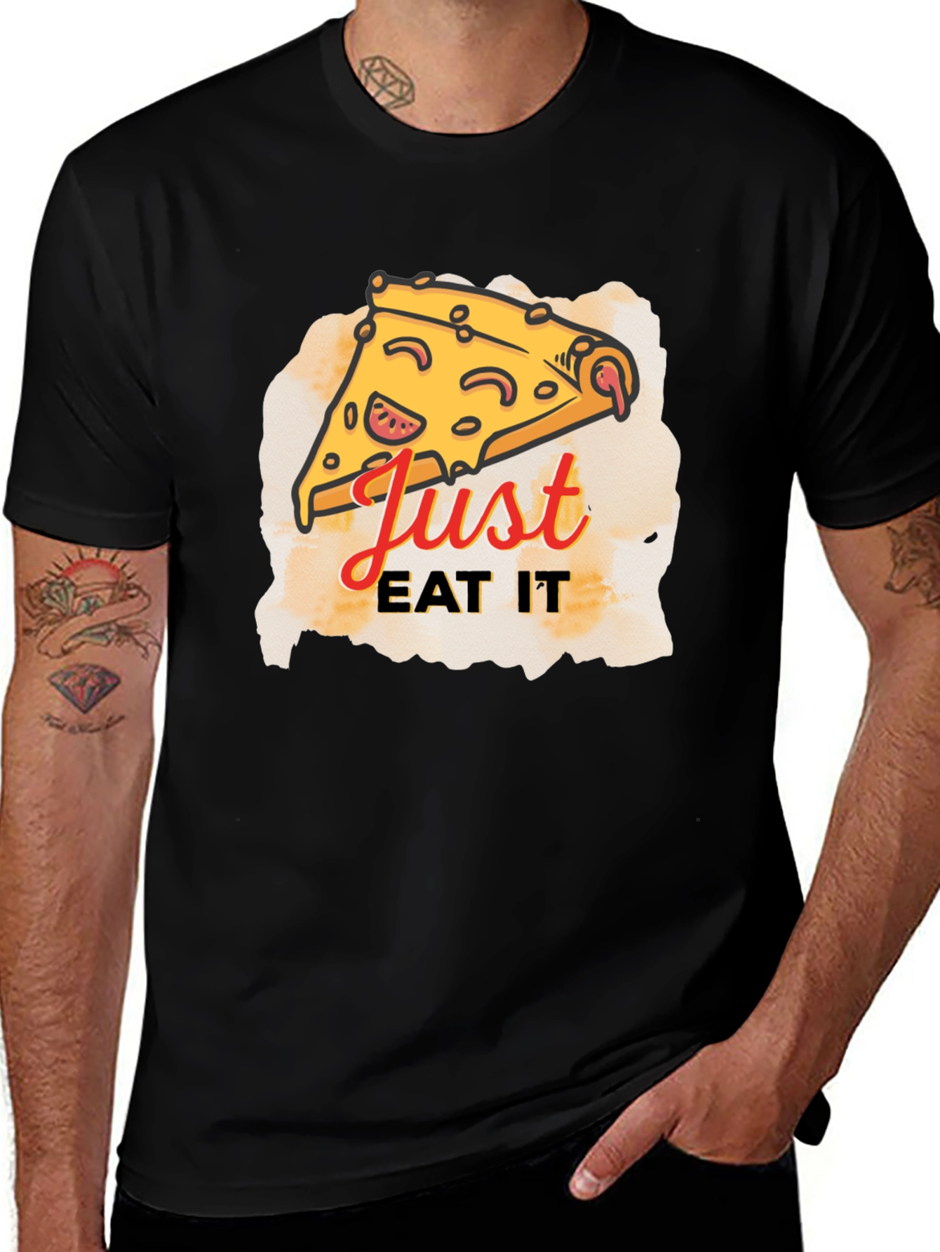 Just Eat It Pizza Graphic T-Shirt