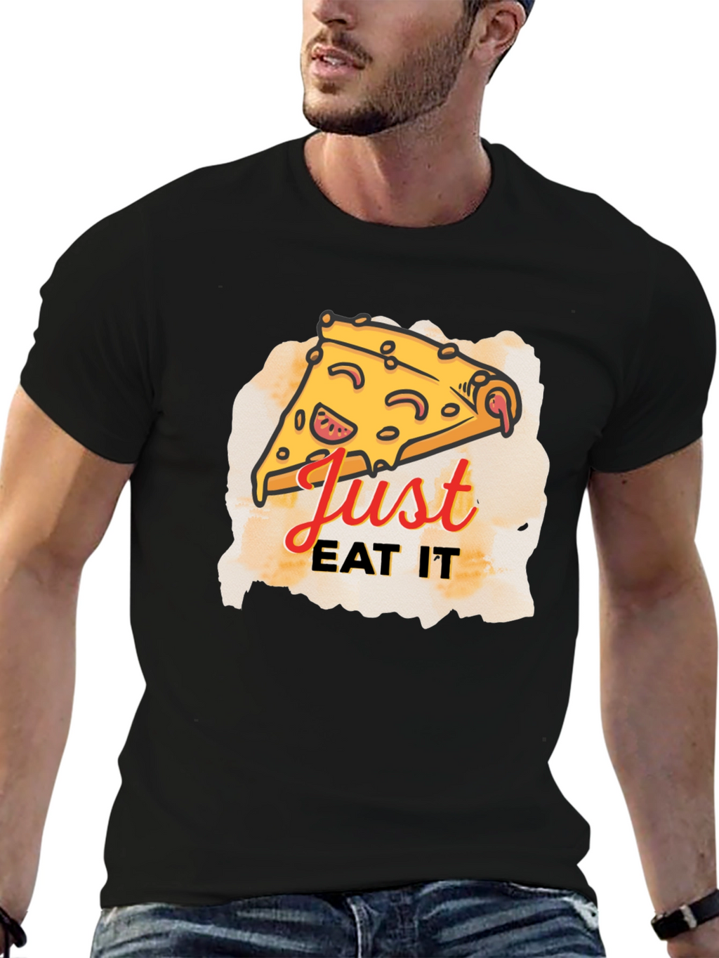 Just Eat It Pizza Graphic T-Shirt