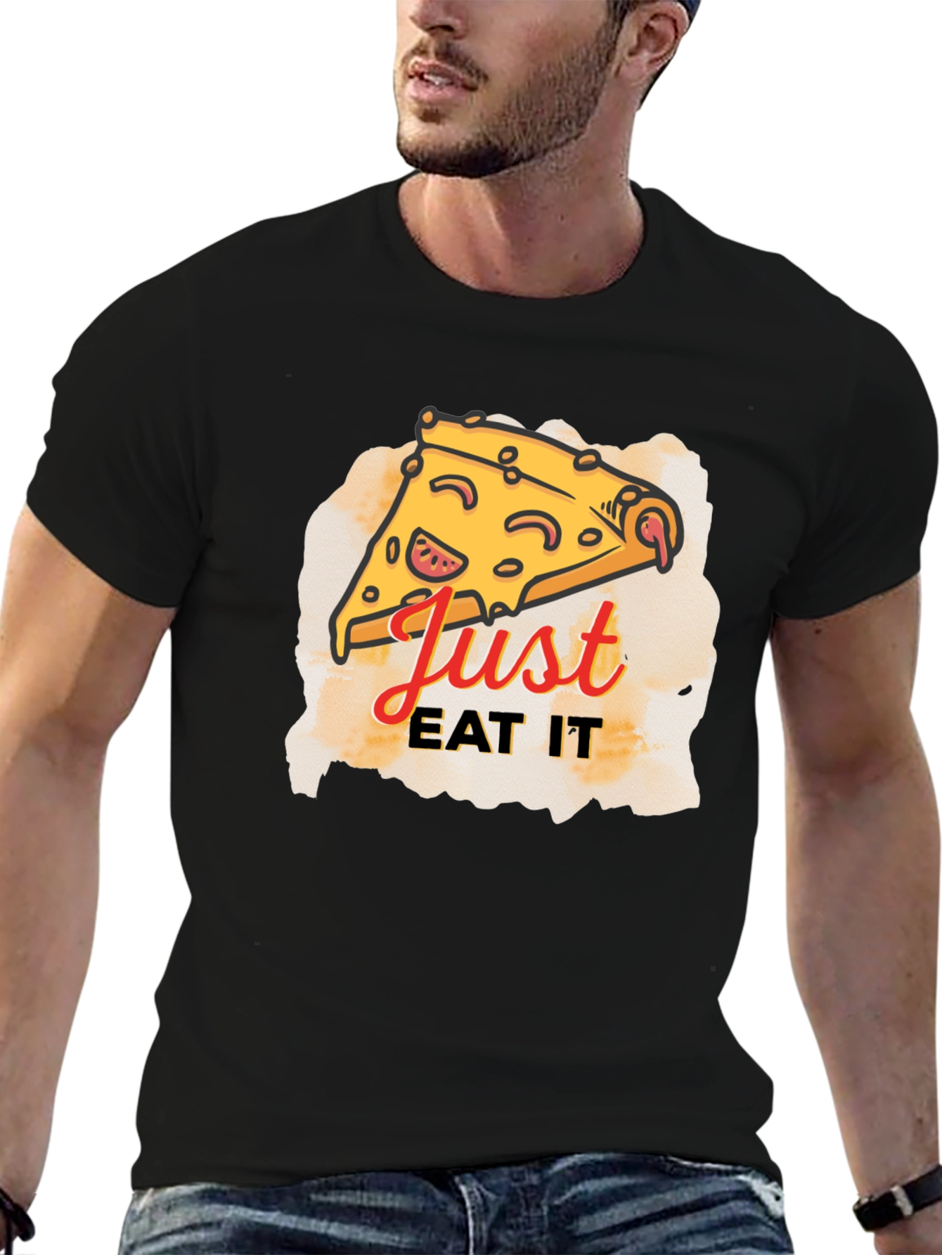 Just Eat It Pizza Graphic T-Shirt