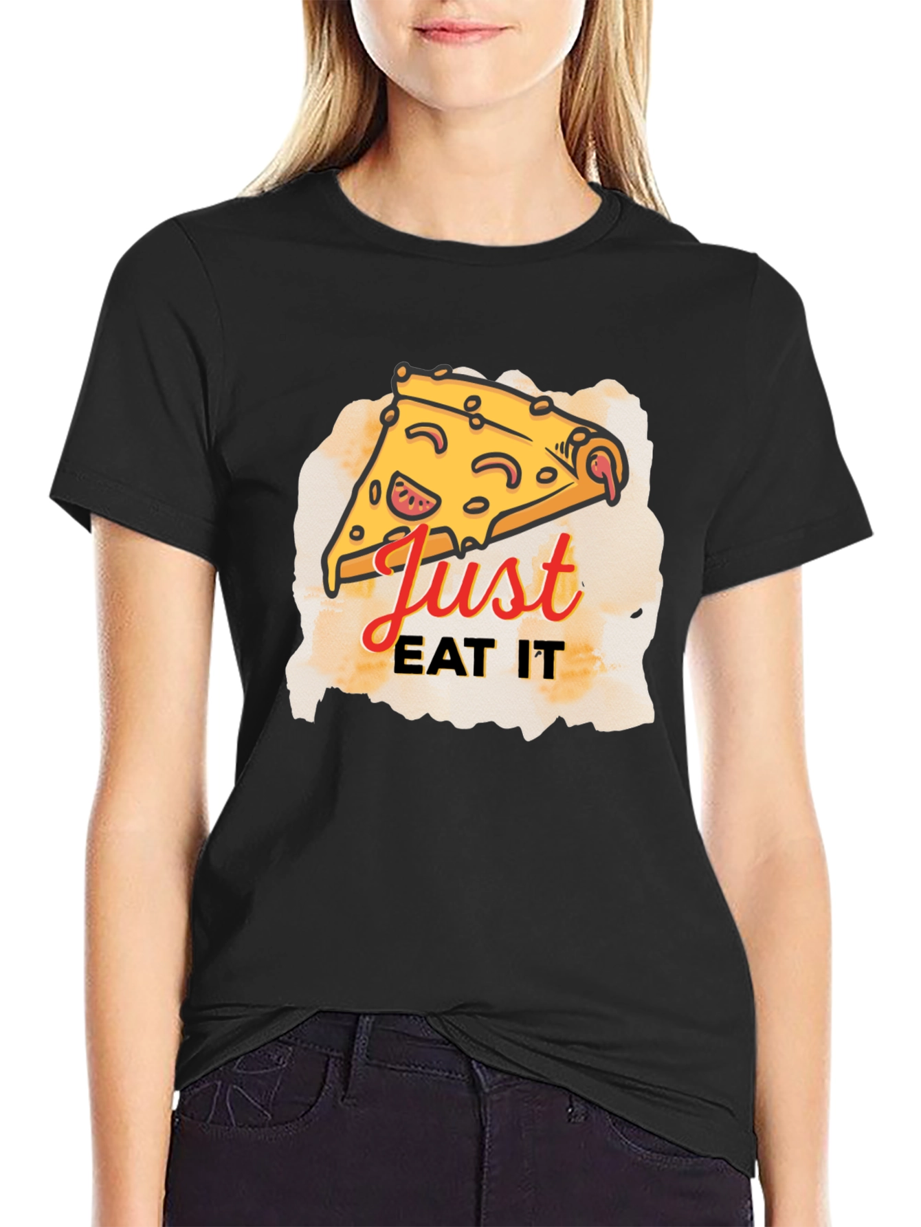 Just Eat It Pizza Graphic T-Shirt
